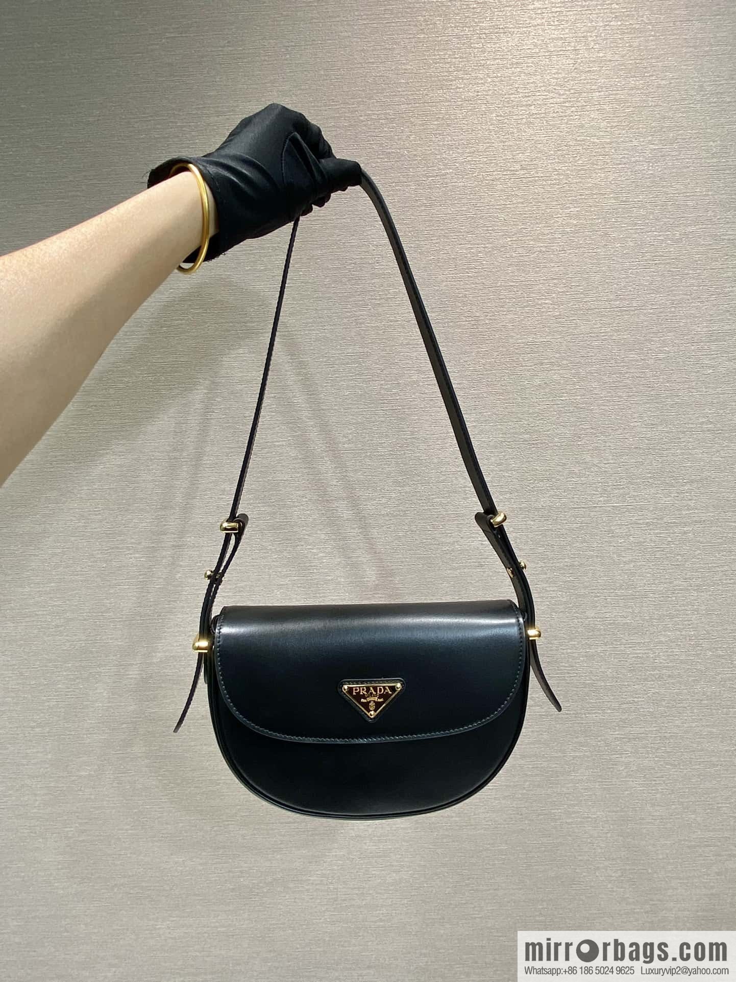PRADA 🎉 new 🎉 1BD365 double shoulder strap 👏👏 black