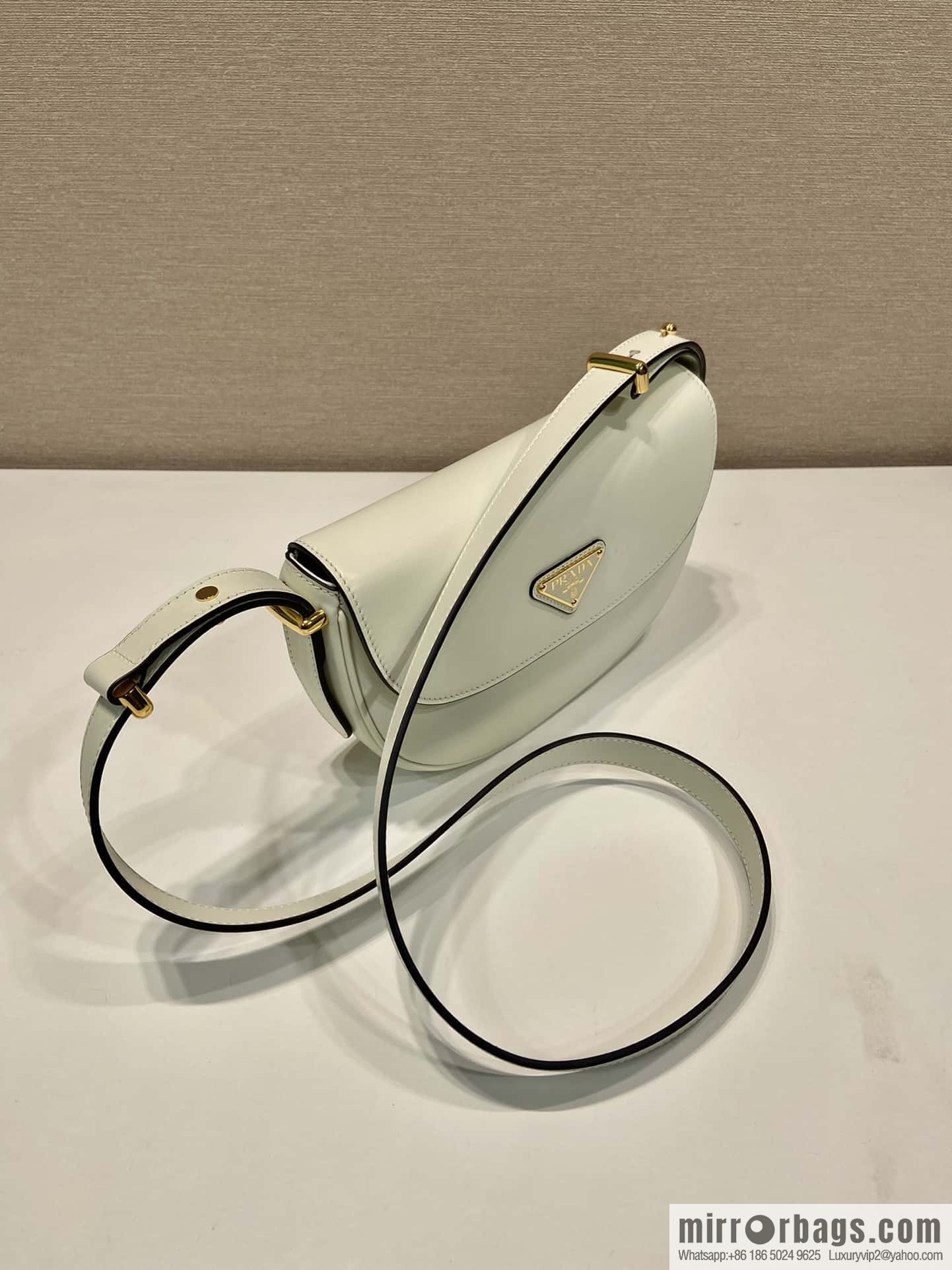 PRADA 🎉 new 🎉 1BD365 double shoulder strap 👏👏 white