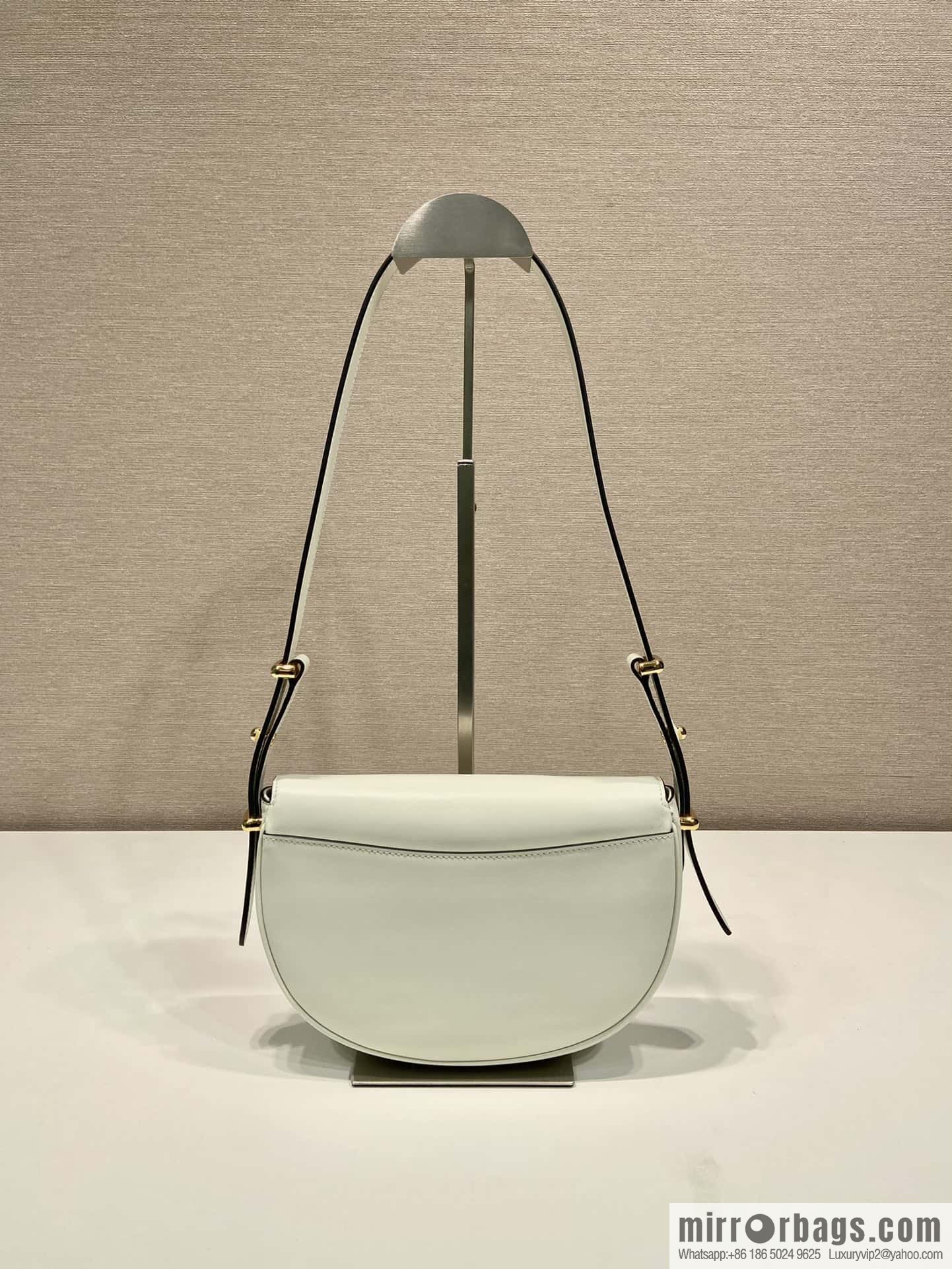 PRADA 🎉 new 🎉 1BD365 double shoulder strap 👏👏 white