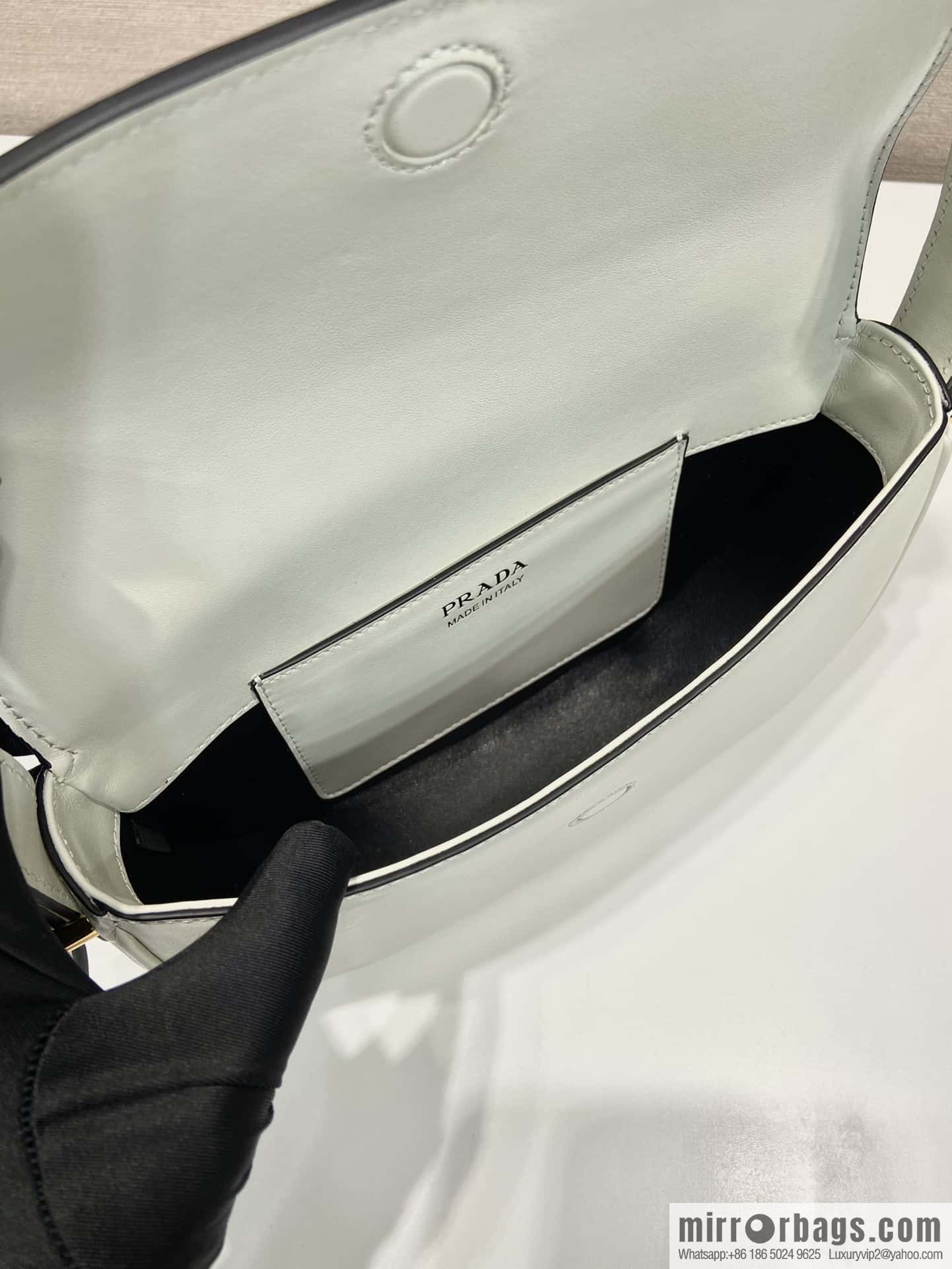 PRADA 🎉 new 🎉 1BD365 double shoulder strap 👏👏 white
