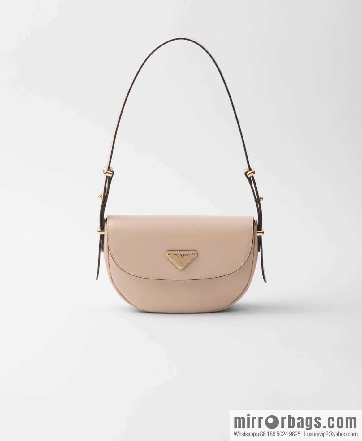 PRADA 🎉 new 🎉 1BD365 double shoulder strap 👏👏 light gray