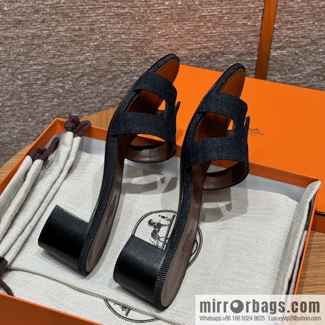 Hermès' latest popular denim high heels