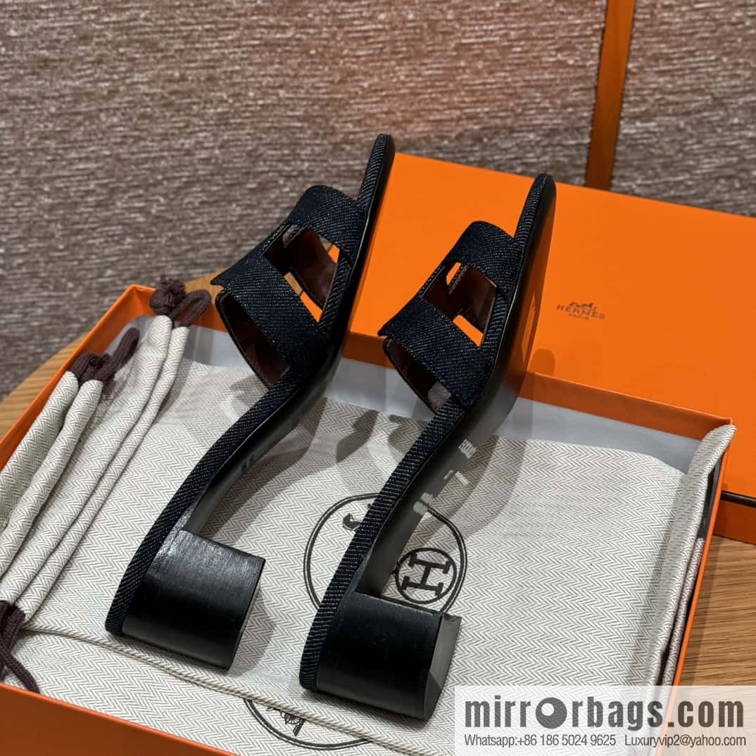 Hermès' latest popular denim high heels