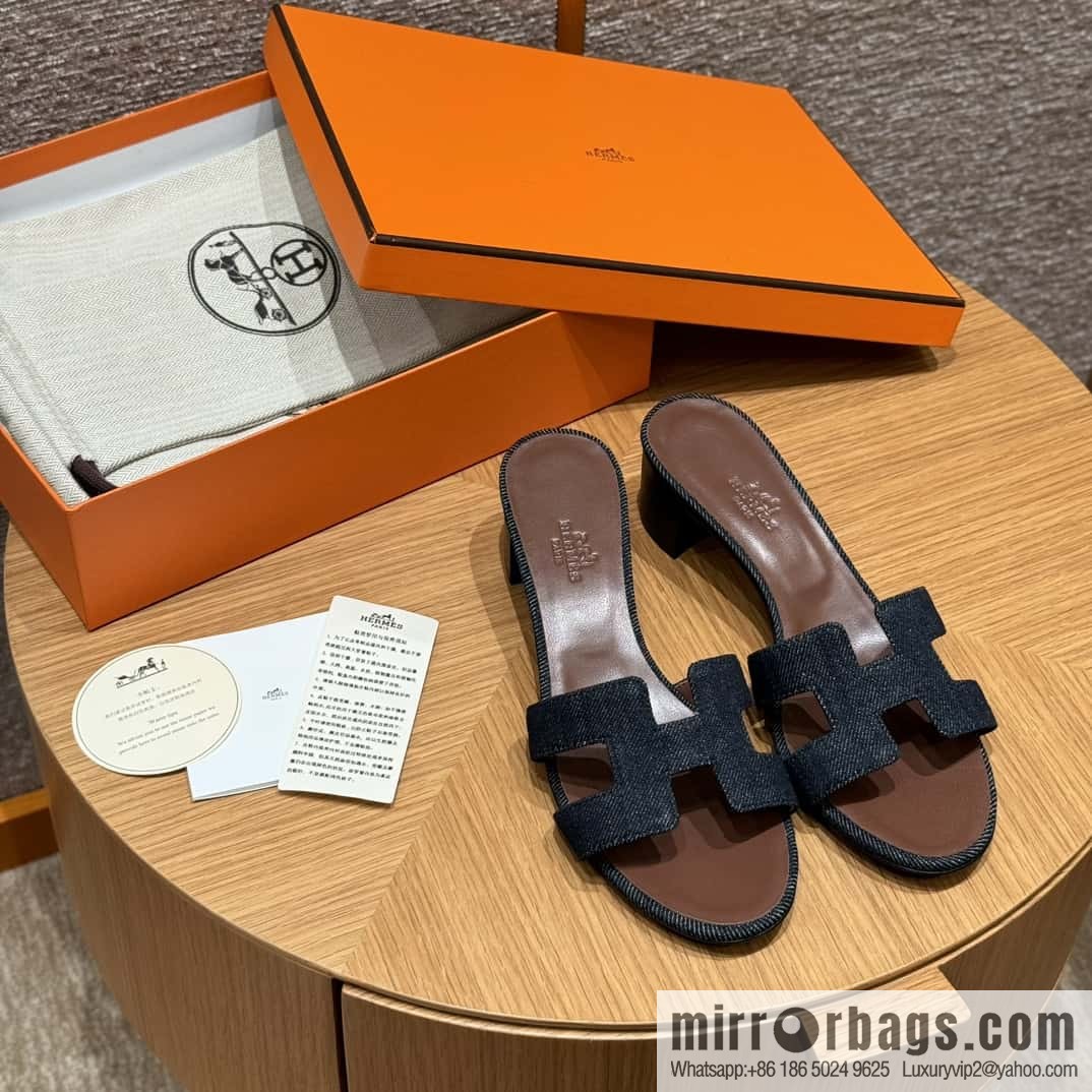 Hermès' latest popular denim high heels