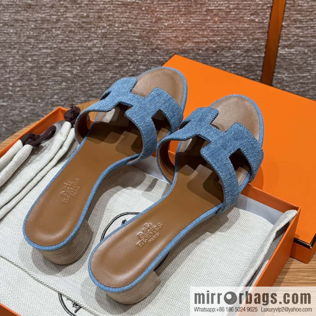 Hermès limited edition denim high heels