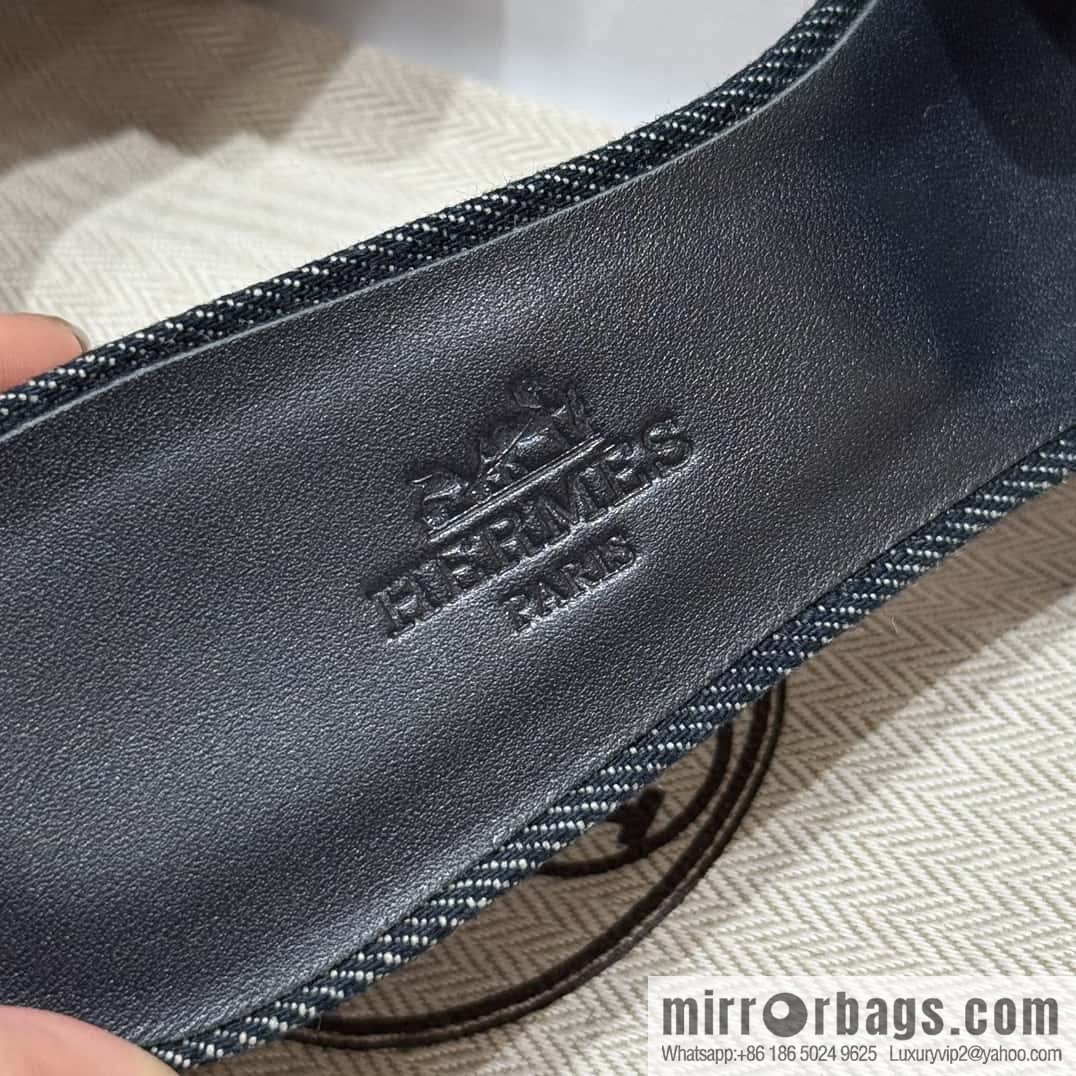 Hermès denim high heels
