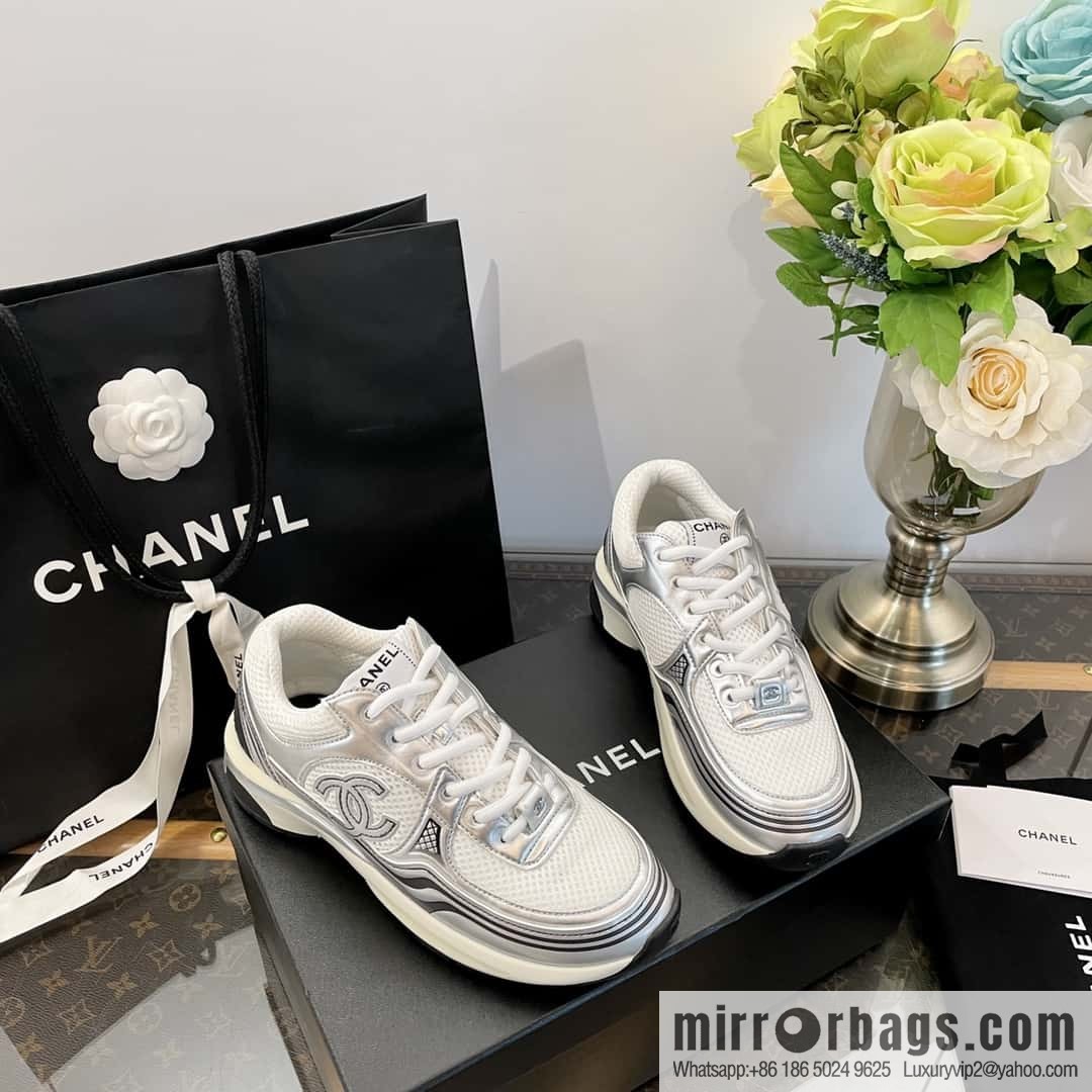 CHANEL Silver Horn King big hit sneakers