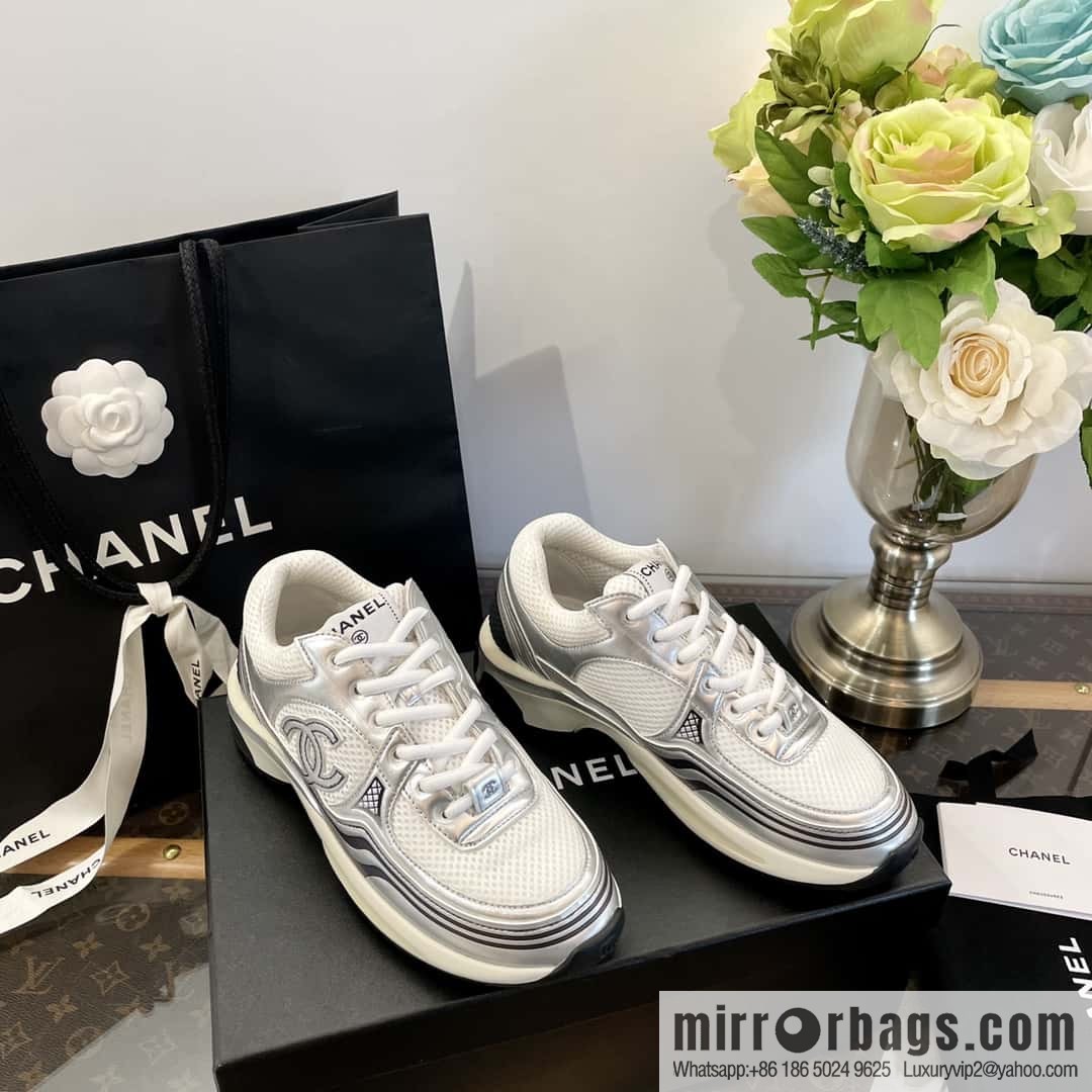 CHANEL Silver Horn King big hit sneakers