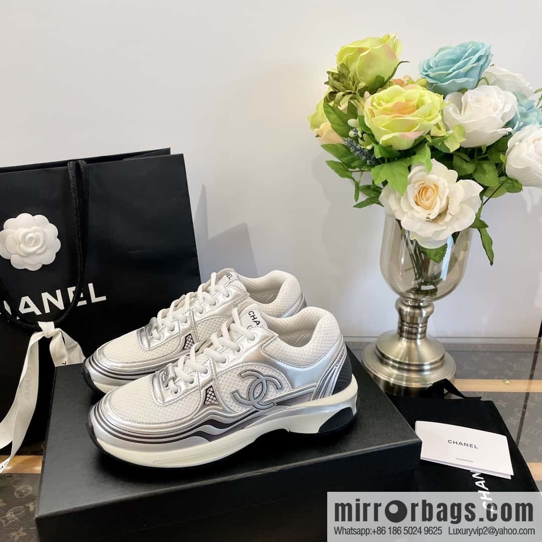 CHANEL Silver Horn King big hit sneakers