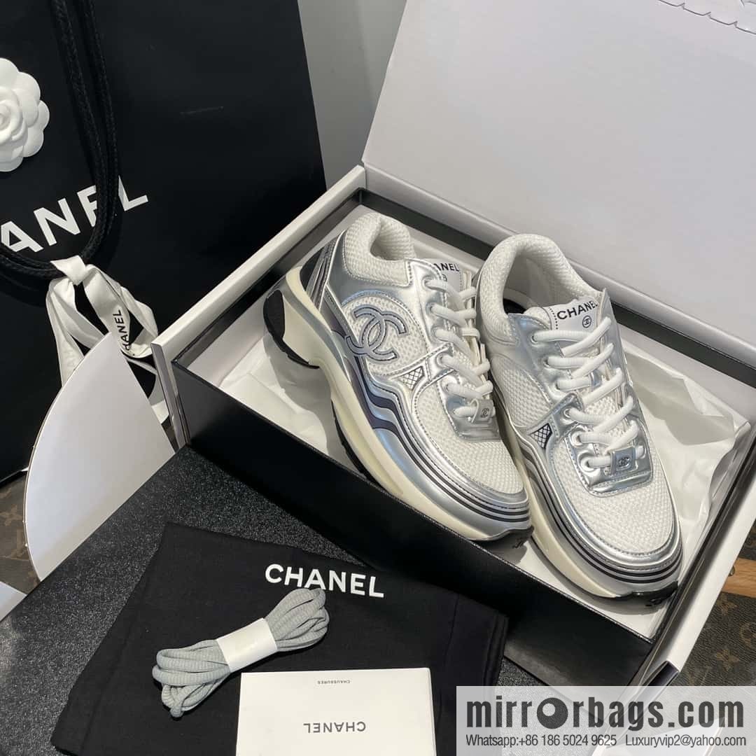 CHANEL Silver Horn King big hit sneakers