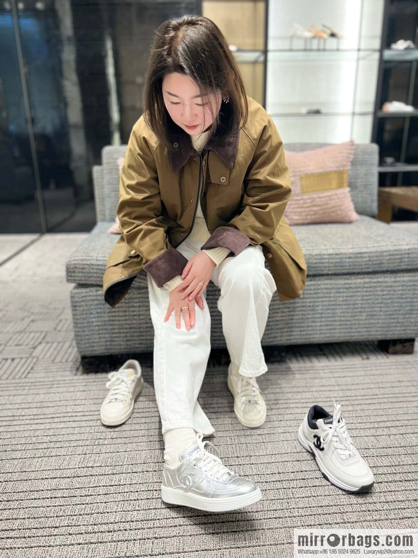 CHANEL Xiaoxiang Air Force One Pair of C Casual Sports Board Shoes