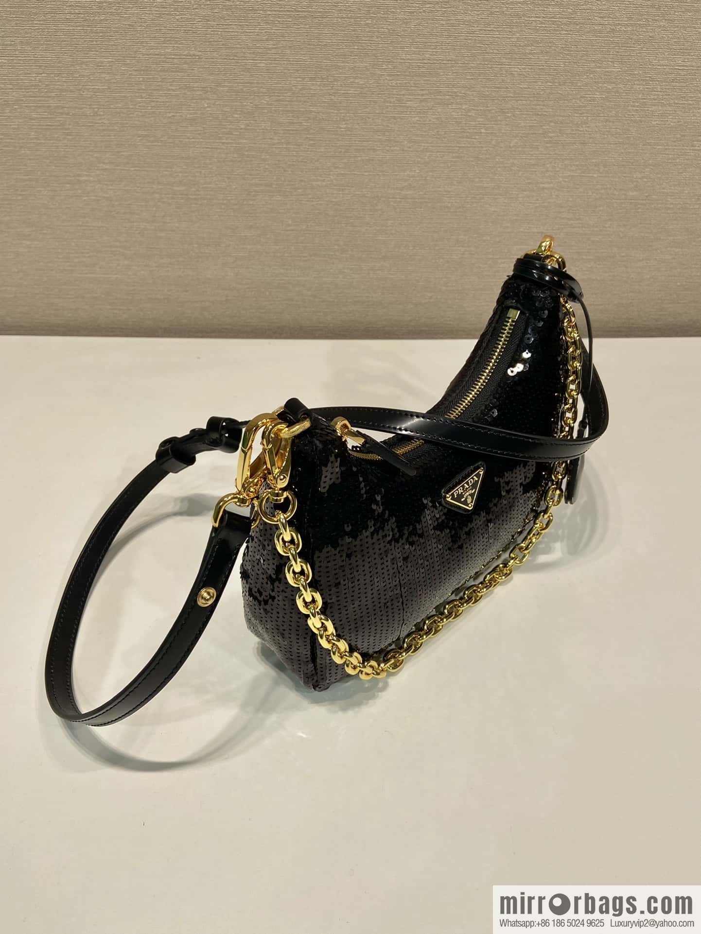 PRADA 🎉 Sequins Hobo 🎉 1 BC 204 Hand Carry/Underarm Bag/Crossbody Bag