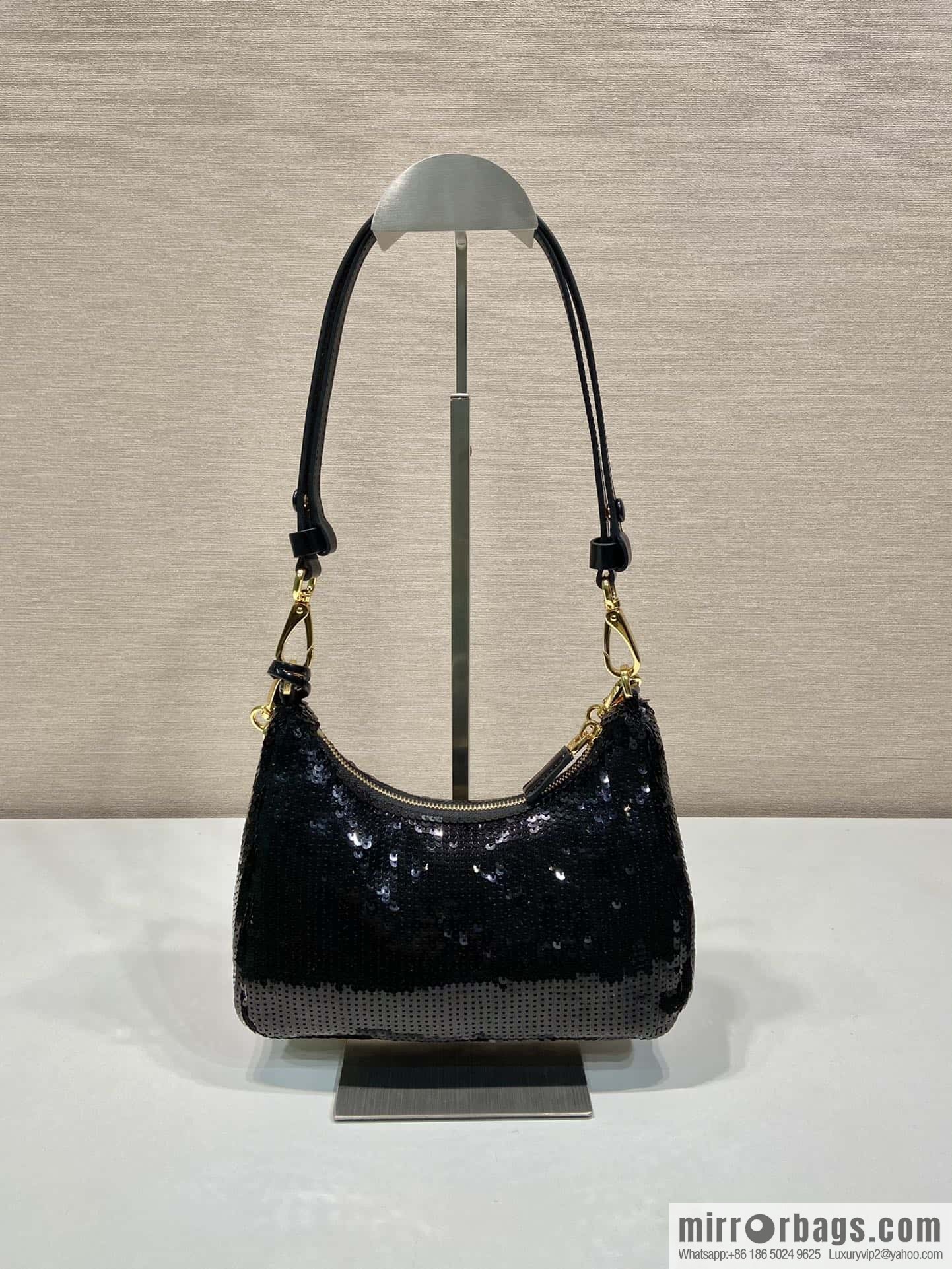 PRADA 🎉 Sequins Hobo 🎉 1 BC 204 Hand Carry/Underarm Bag/Crossbody Bag