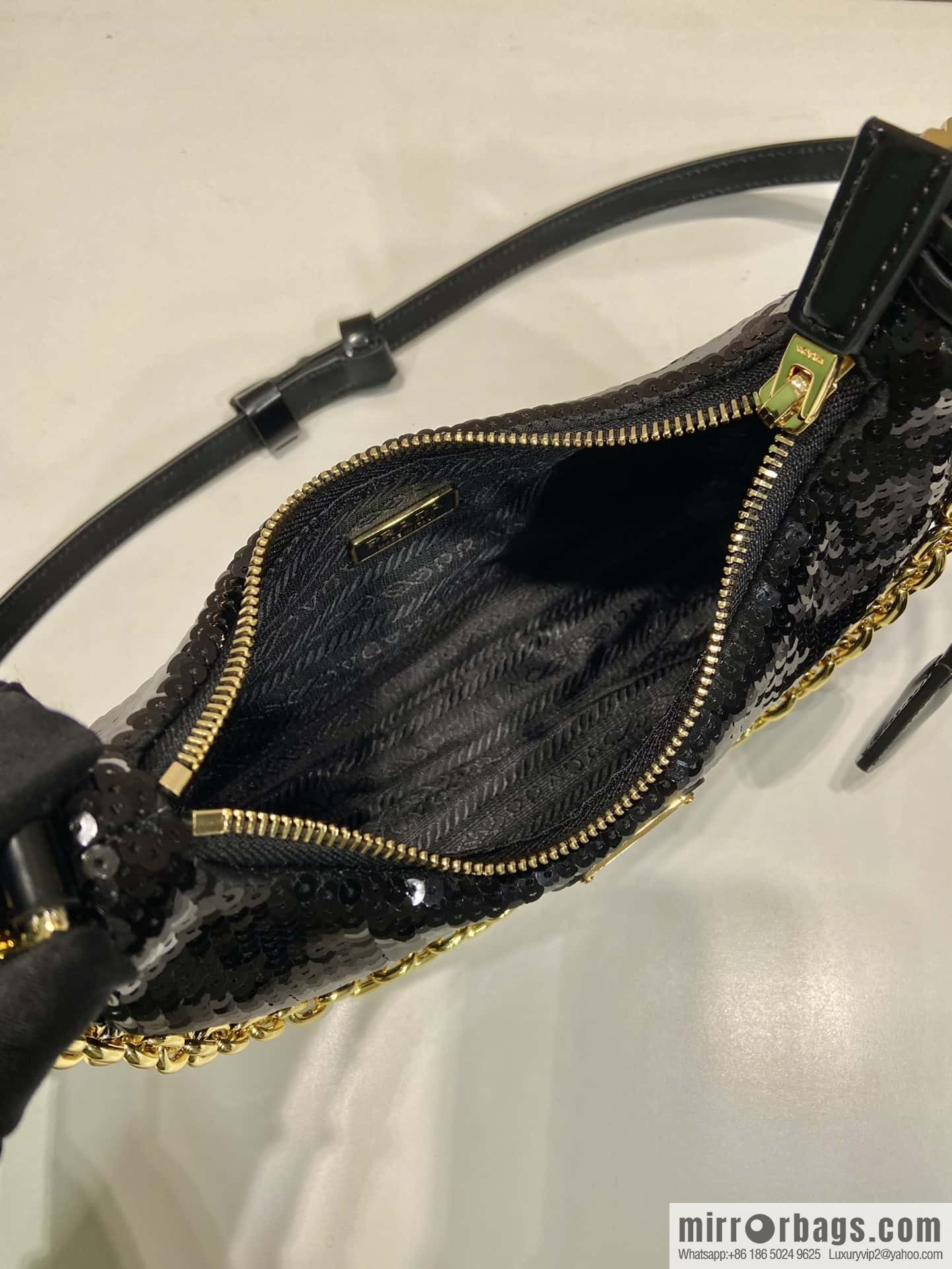 PRADA 🎉 Sequins Hobo 🎉 1 BC 204 Hand Carry/Underarm Bag/Crossbody Bag
