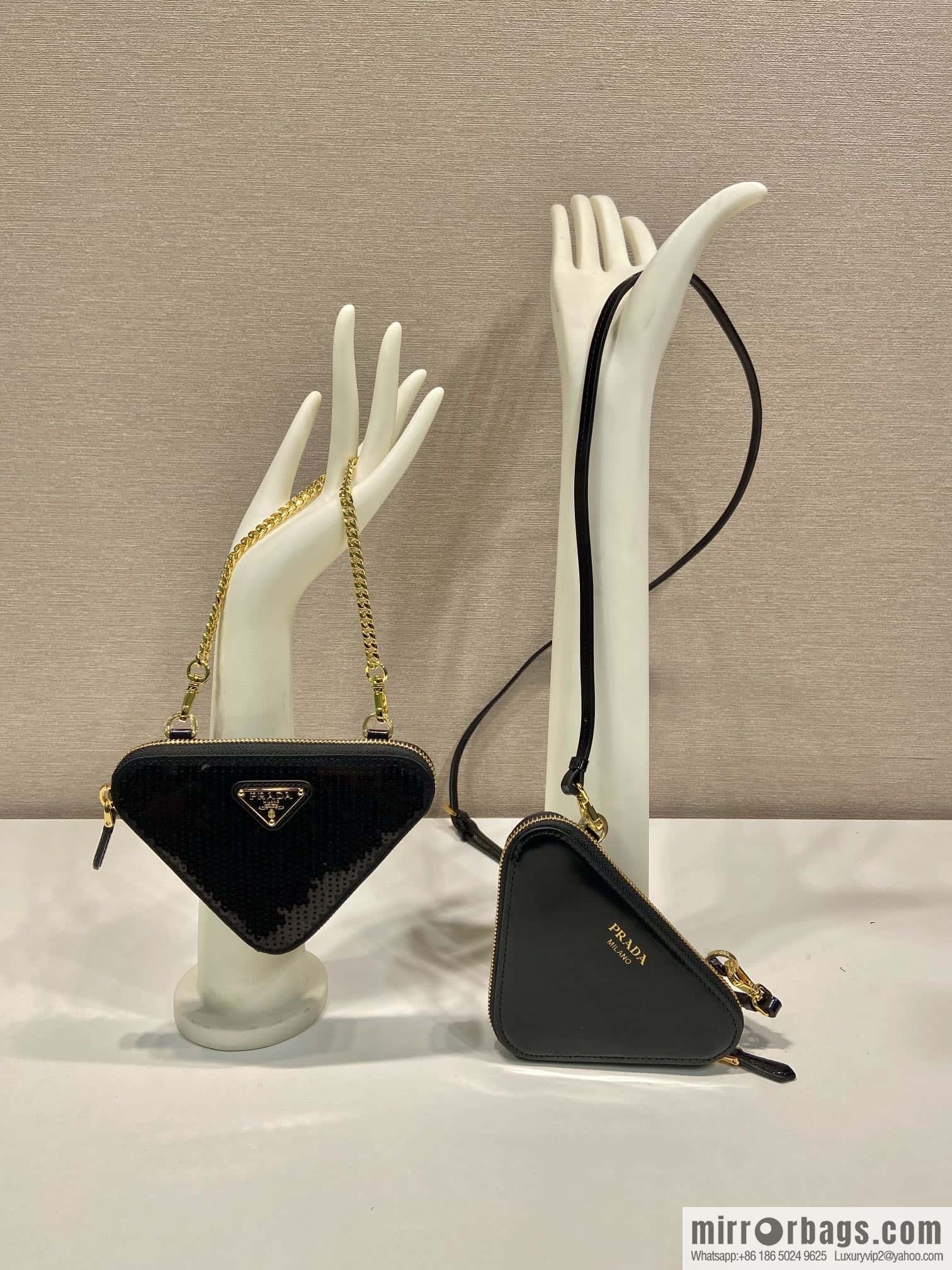 PRADA 🎉 Gemini Sequins Triangle Pack 🎉 1NR015 New 😘 Sequins