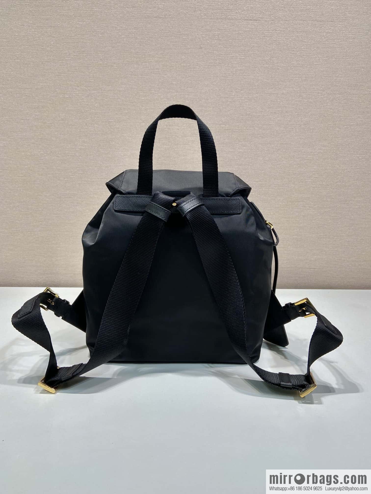PRADA 🎉 gold buckle classic backpack 🎉 1BZ677 gold hardware