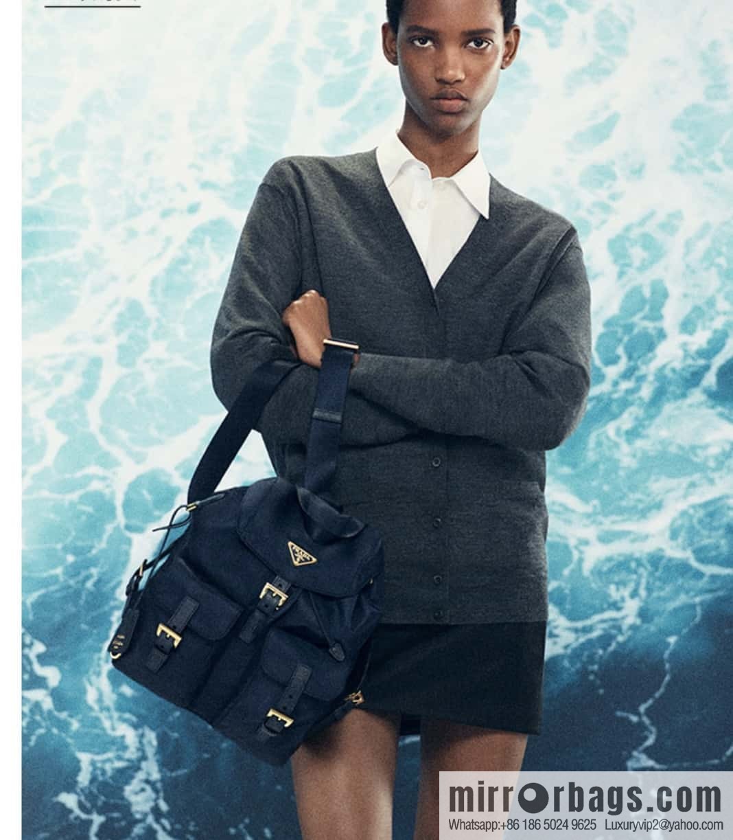 PRADA 🎉 gold buckle classic backpack 🎉 1BZ677 gold hardware