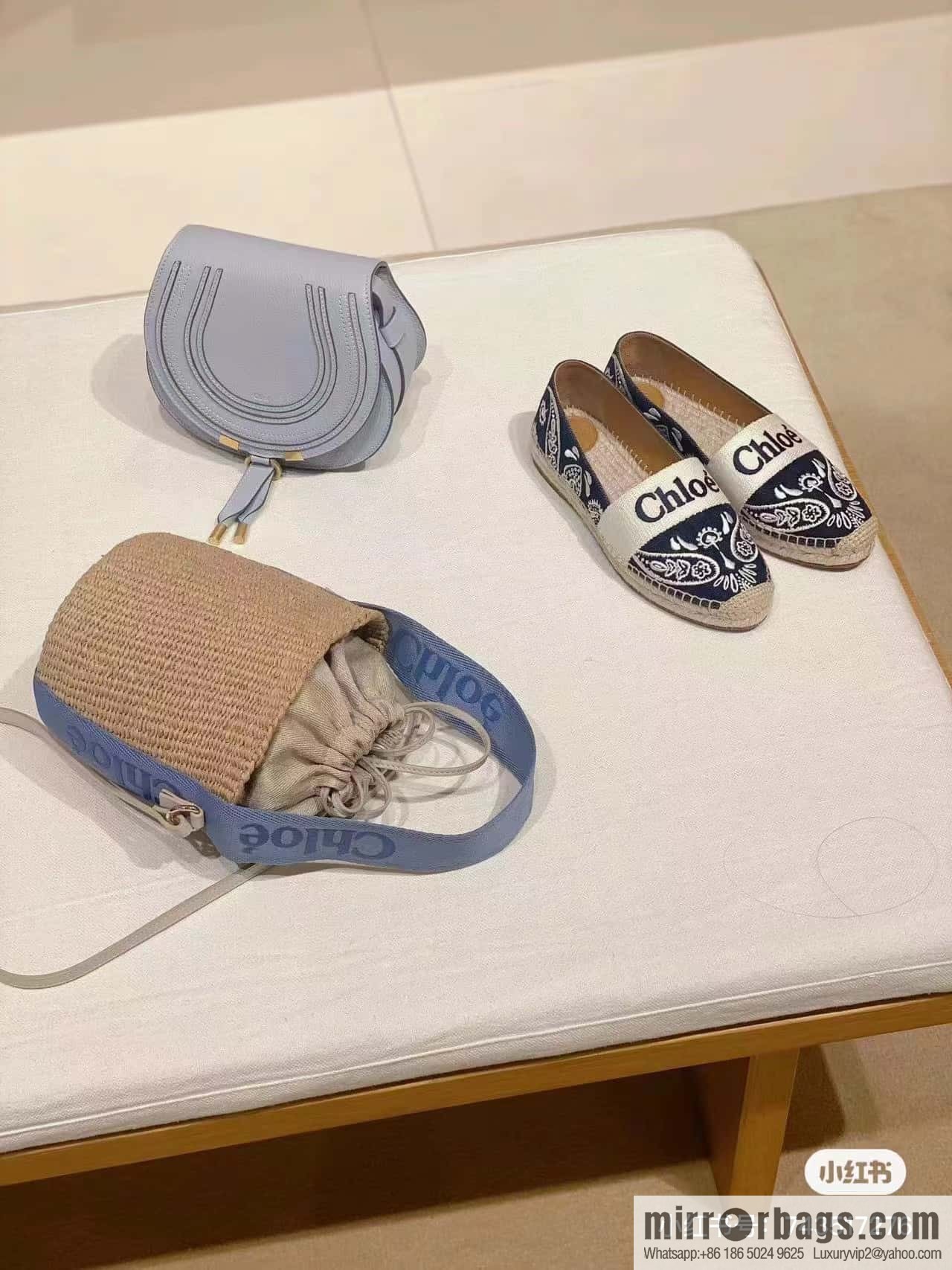 Chloe Woody Straw beach bag/bucket bag new color