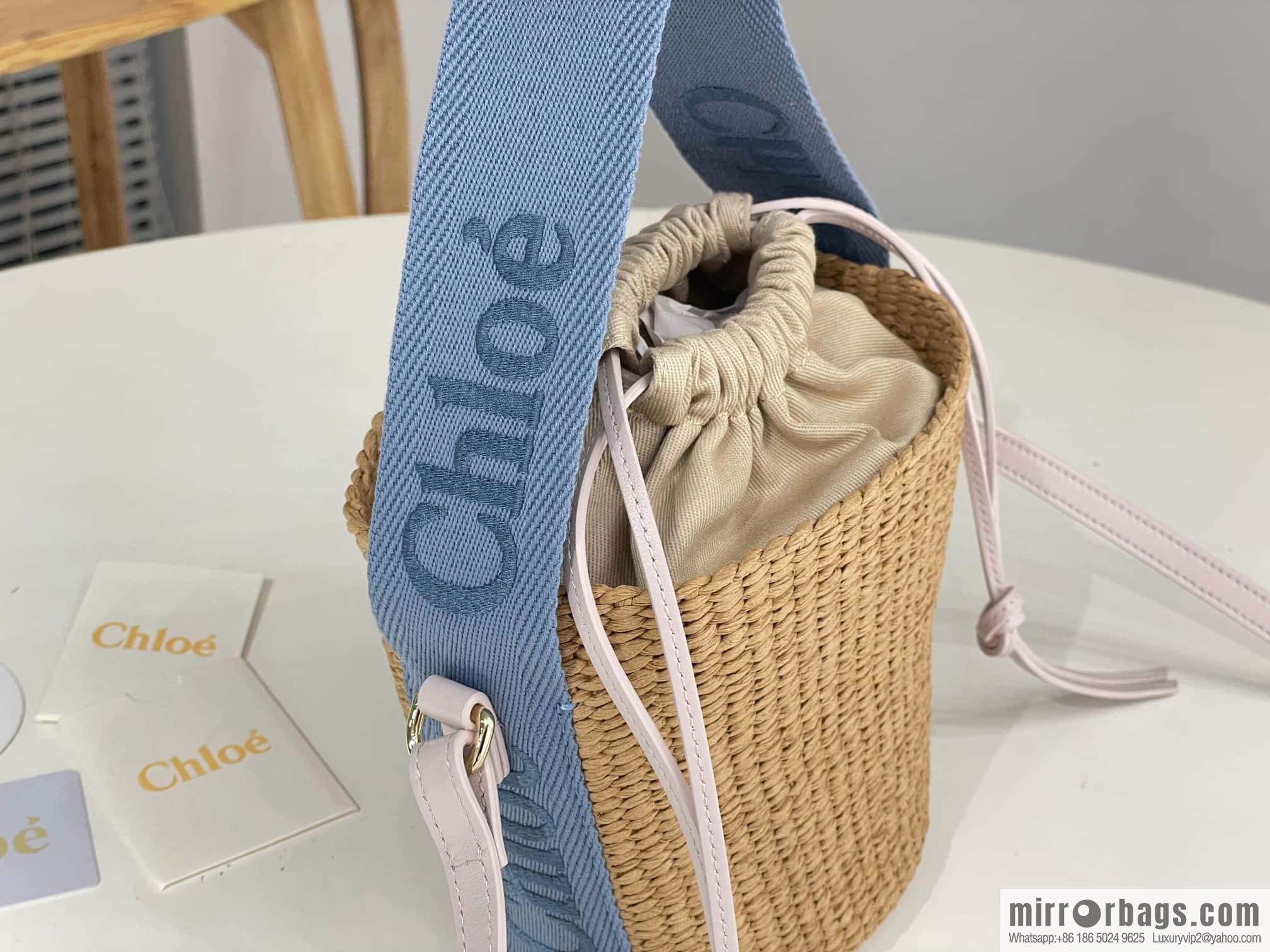 Chloe Woody Straw beach bag/bucket bag new color