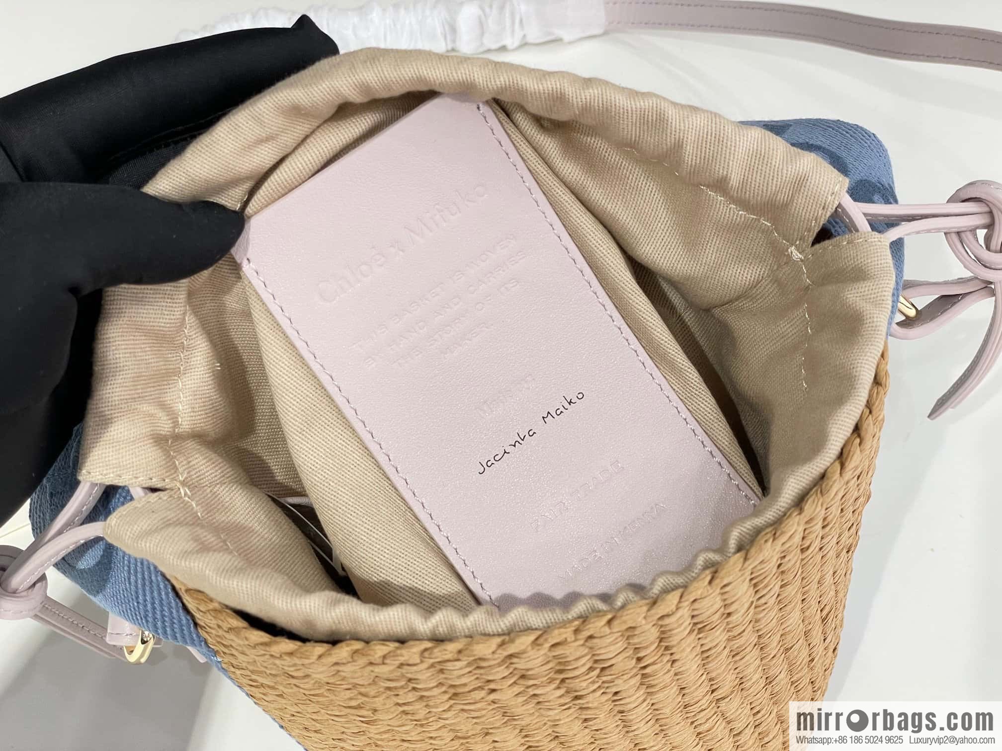 Chloe Woody Straw beach bag/bucket bag new color