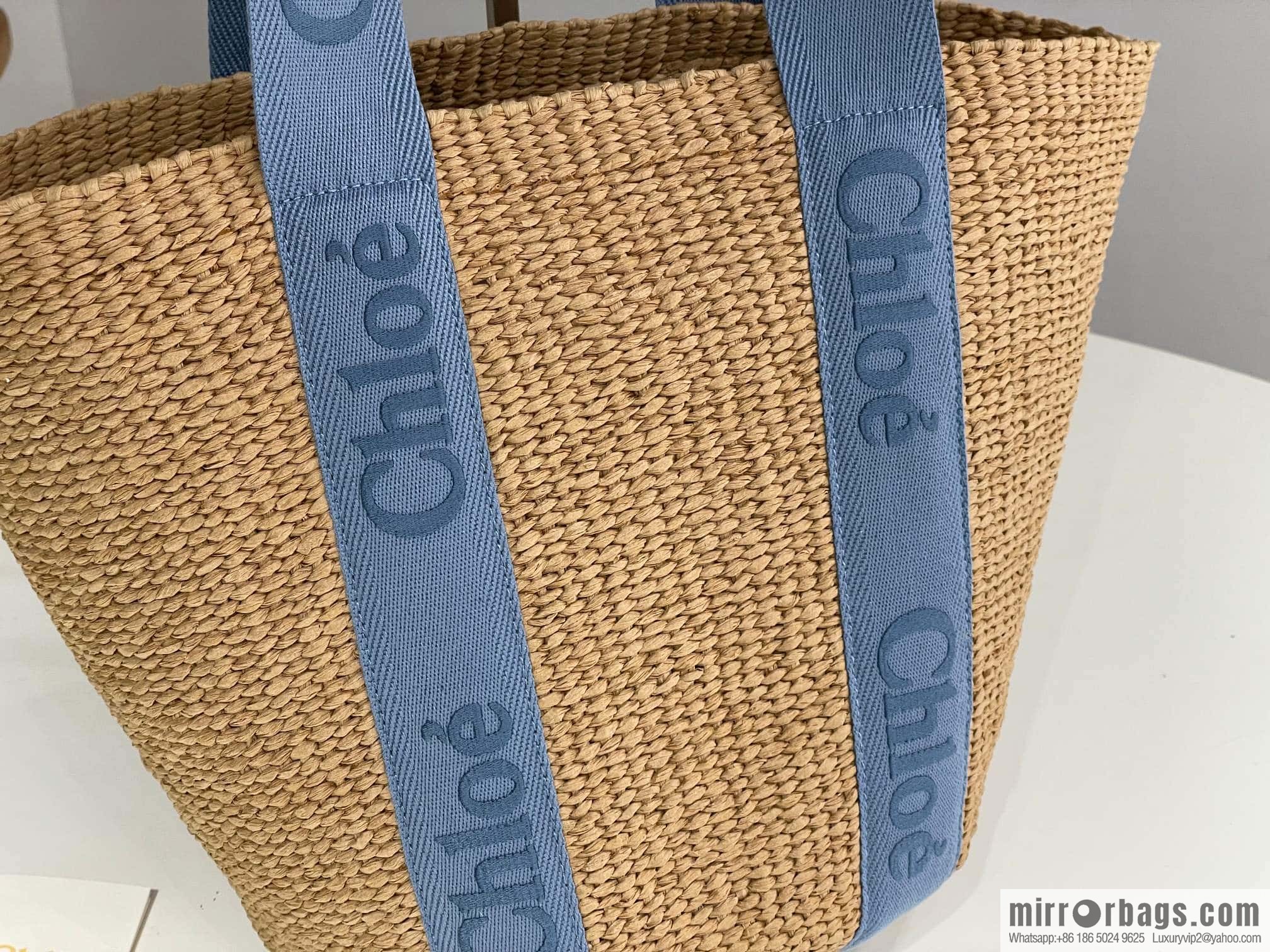Chloe Woody Straw beach bag/bucket bag New color, large
