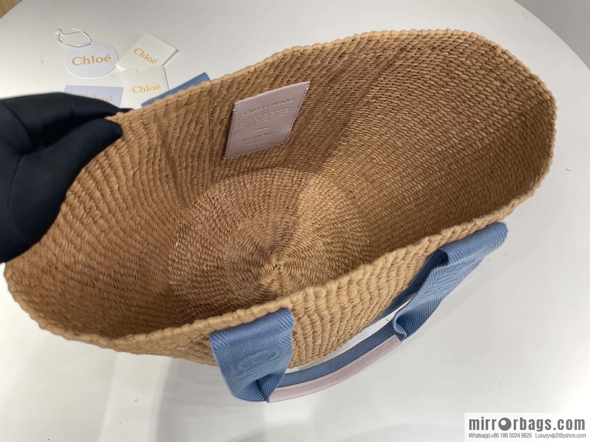 Chloe Woody Straw beach bag/bucket bag New color, large