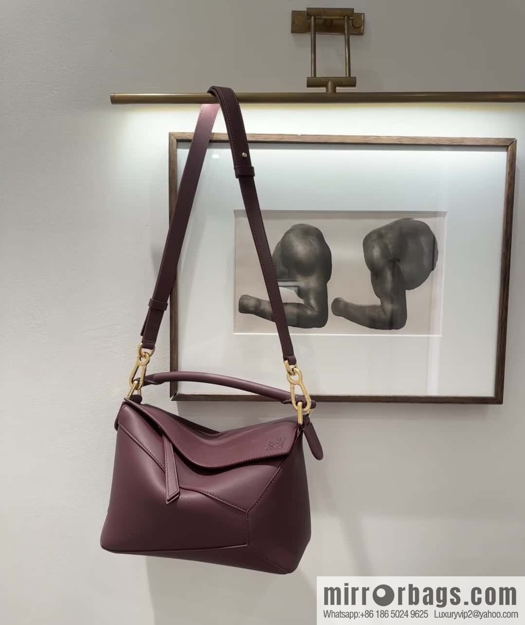 LOEWE latest practice puzzle deep jujube 0681