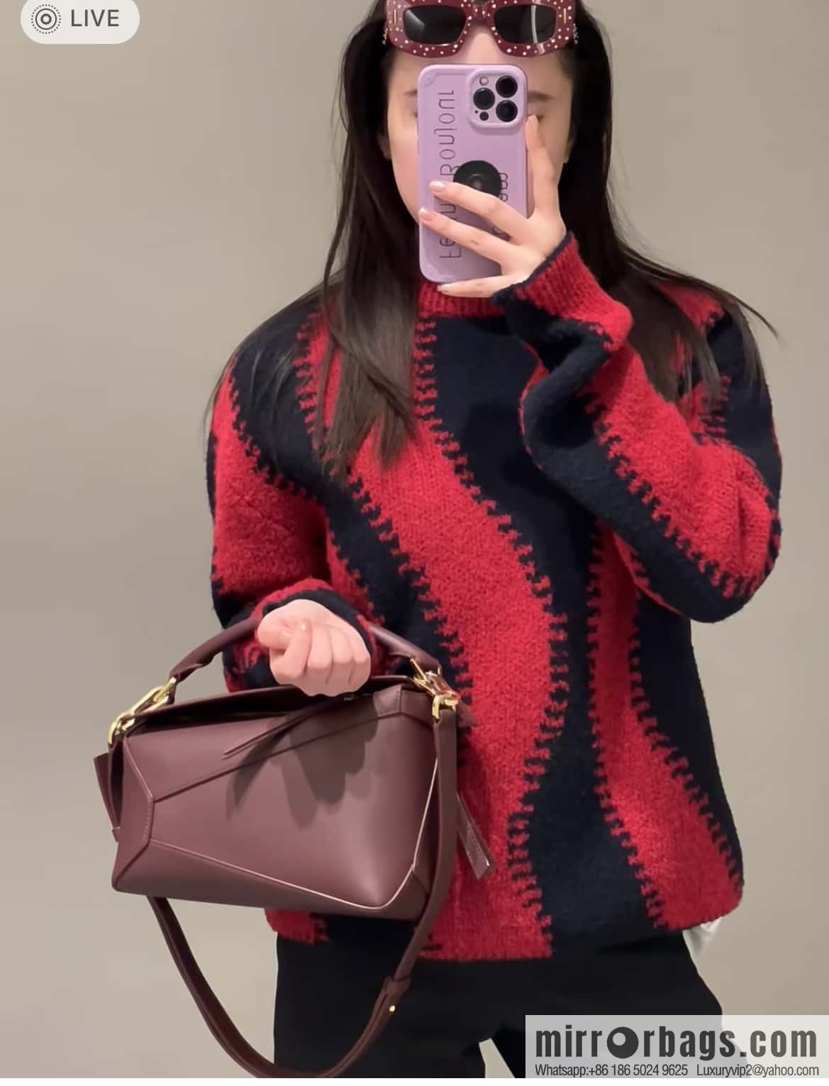 LOEWE latest practice puzzle deep jujube 0681