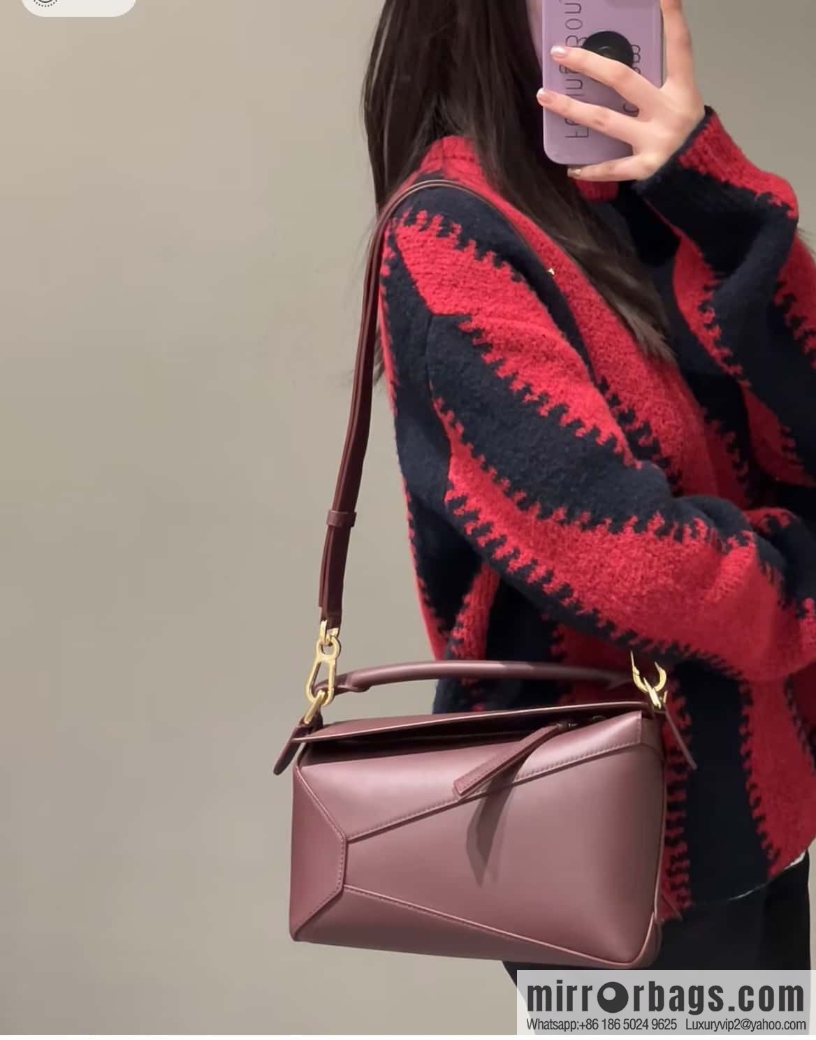 LOEWE latest practice puzzle deep jujube 0681