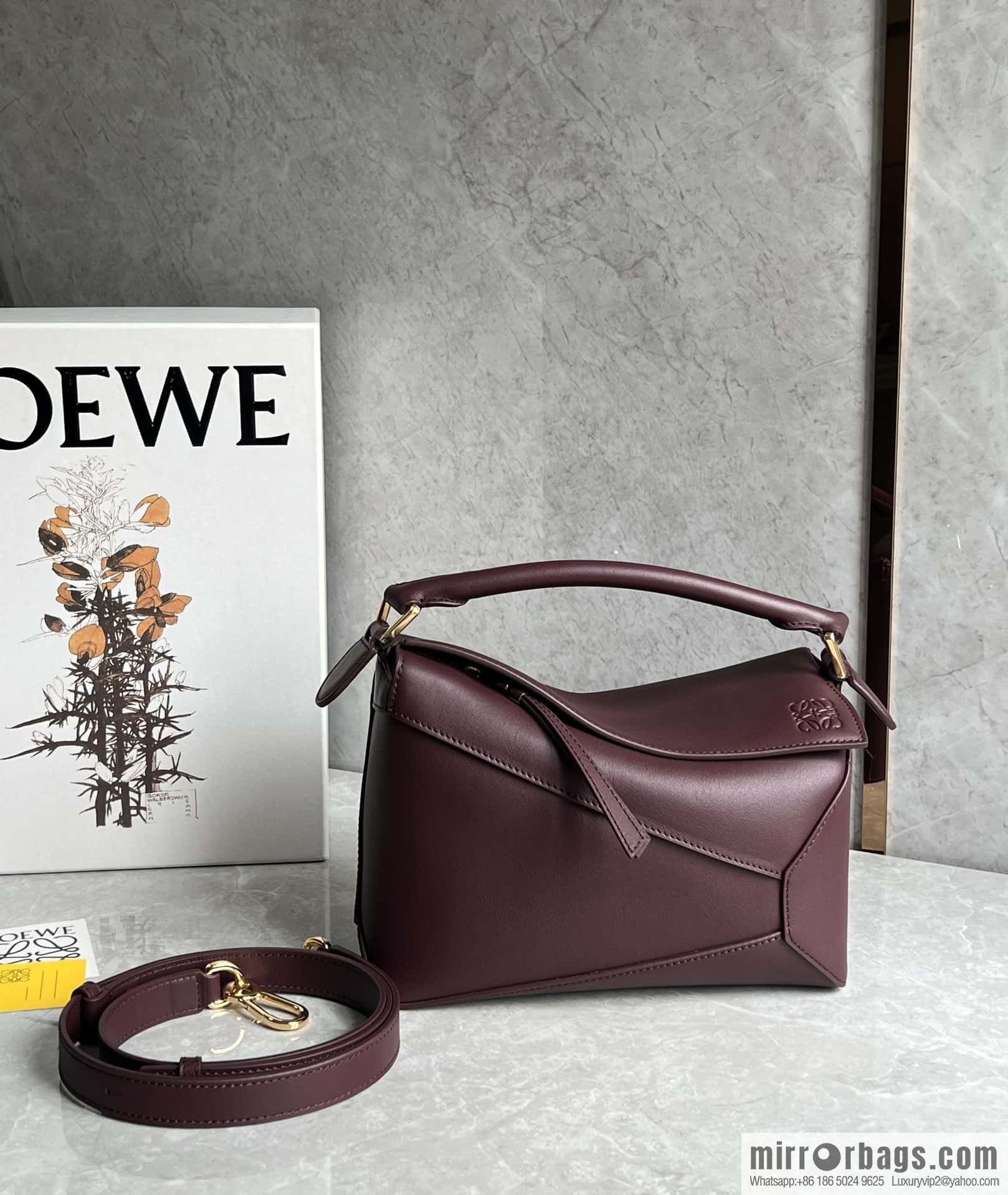 LOEWE latest practice puzzle deep jujube 0681