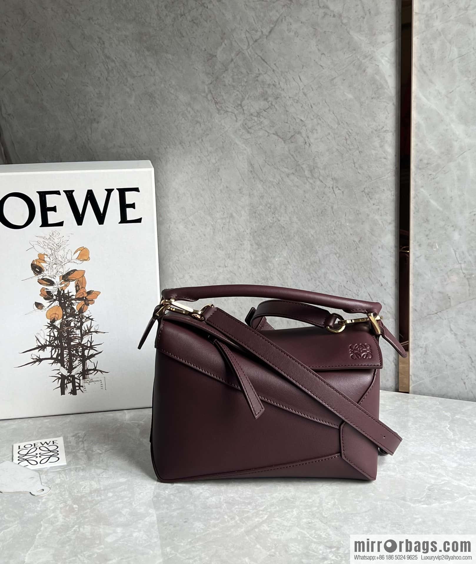 LOEWE latest practice puzzle deep jujube 0681