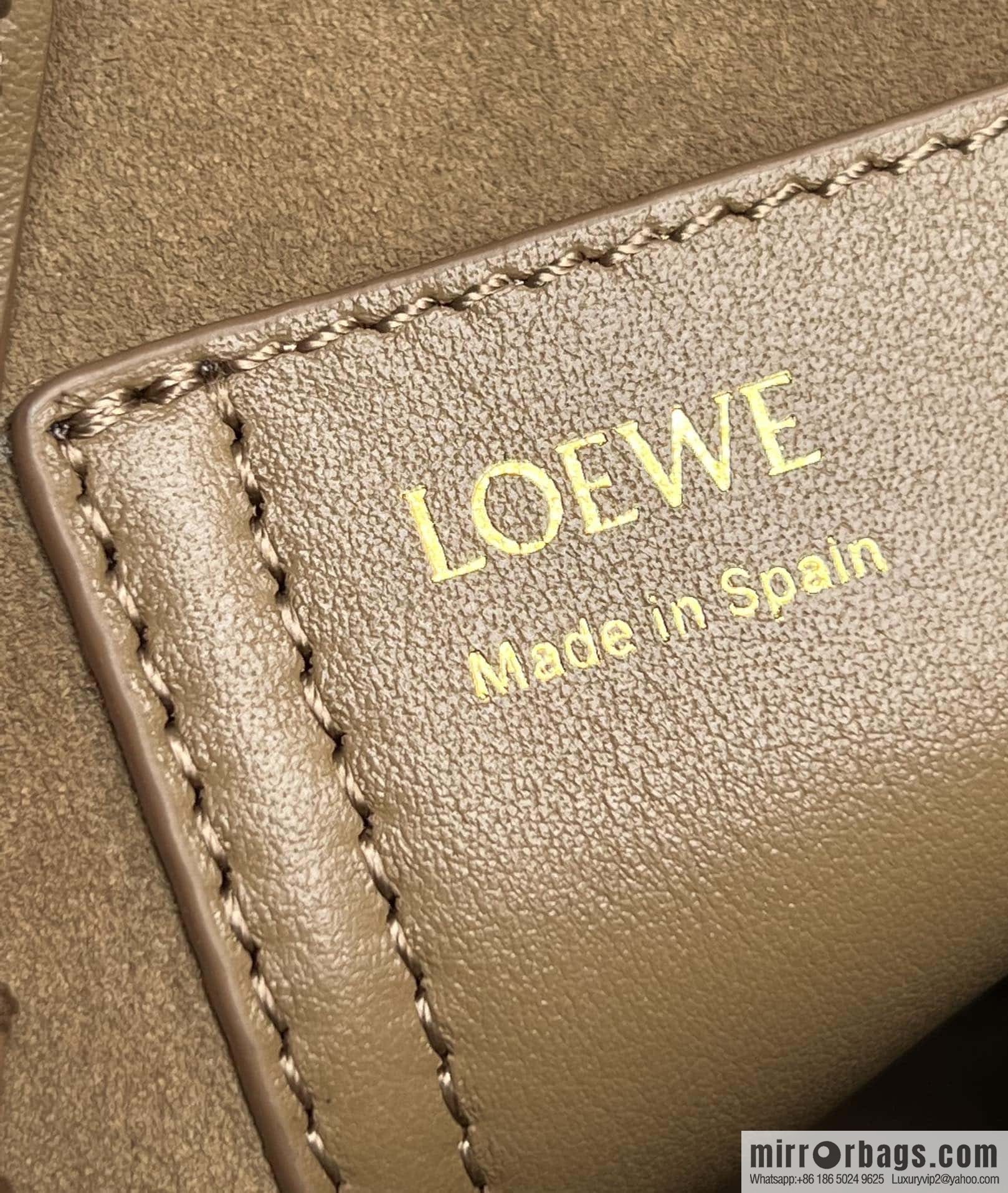 LOEWE latest 𝑷𝒆𝒃𝒃𝒍𝒆 bucket bag 0705 plain weave brown