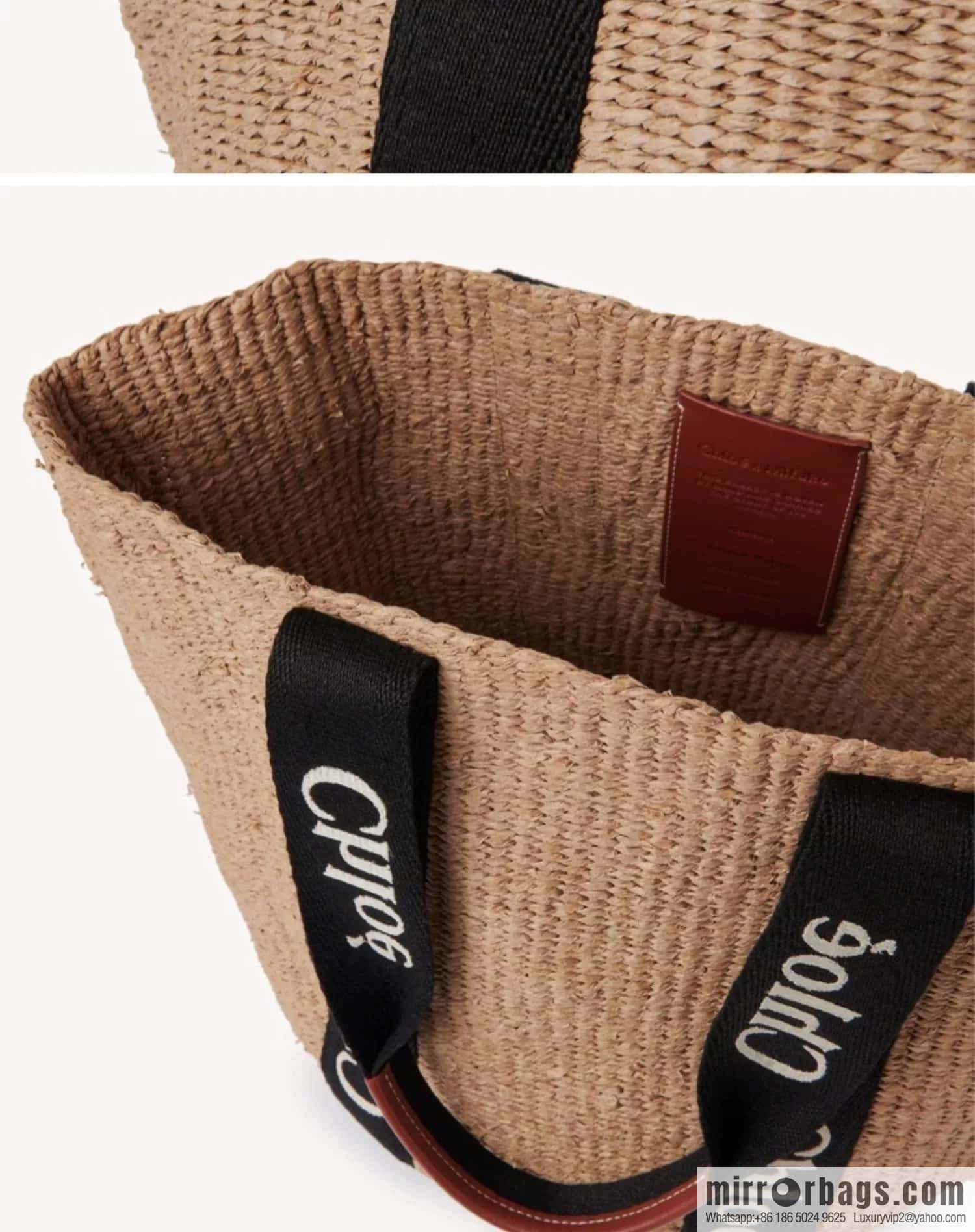 Chloe woody large straw bag~ panda color scheme 🐼 48CM