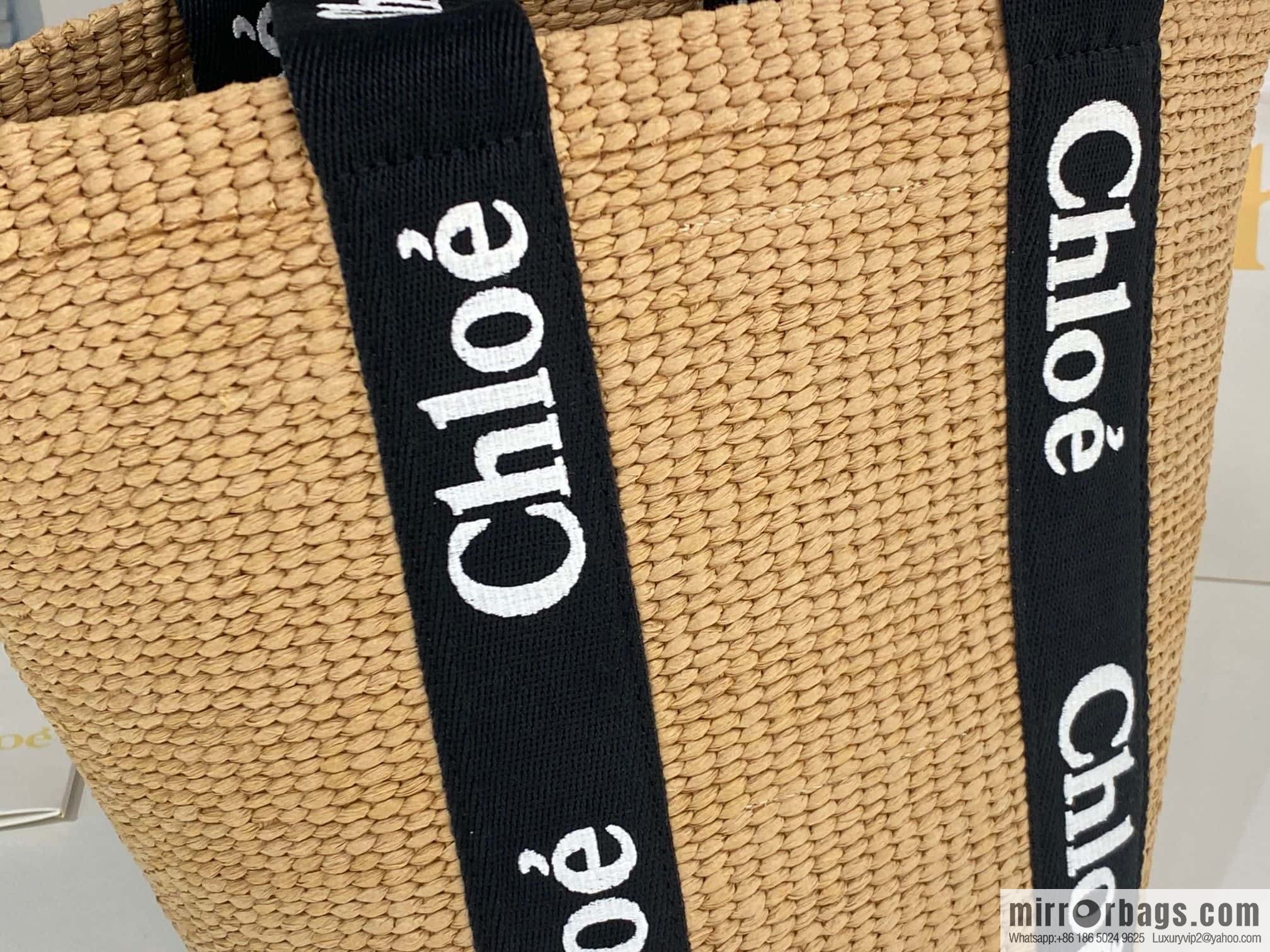 Chloe woody large straw bag~ panda color scheme 🐼 48CM