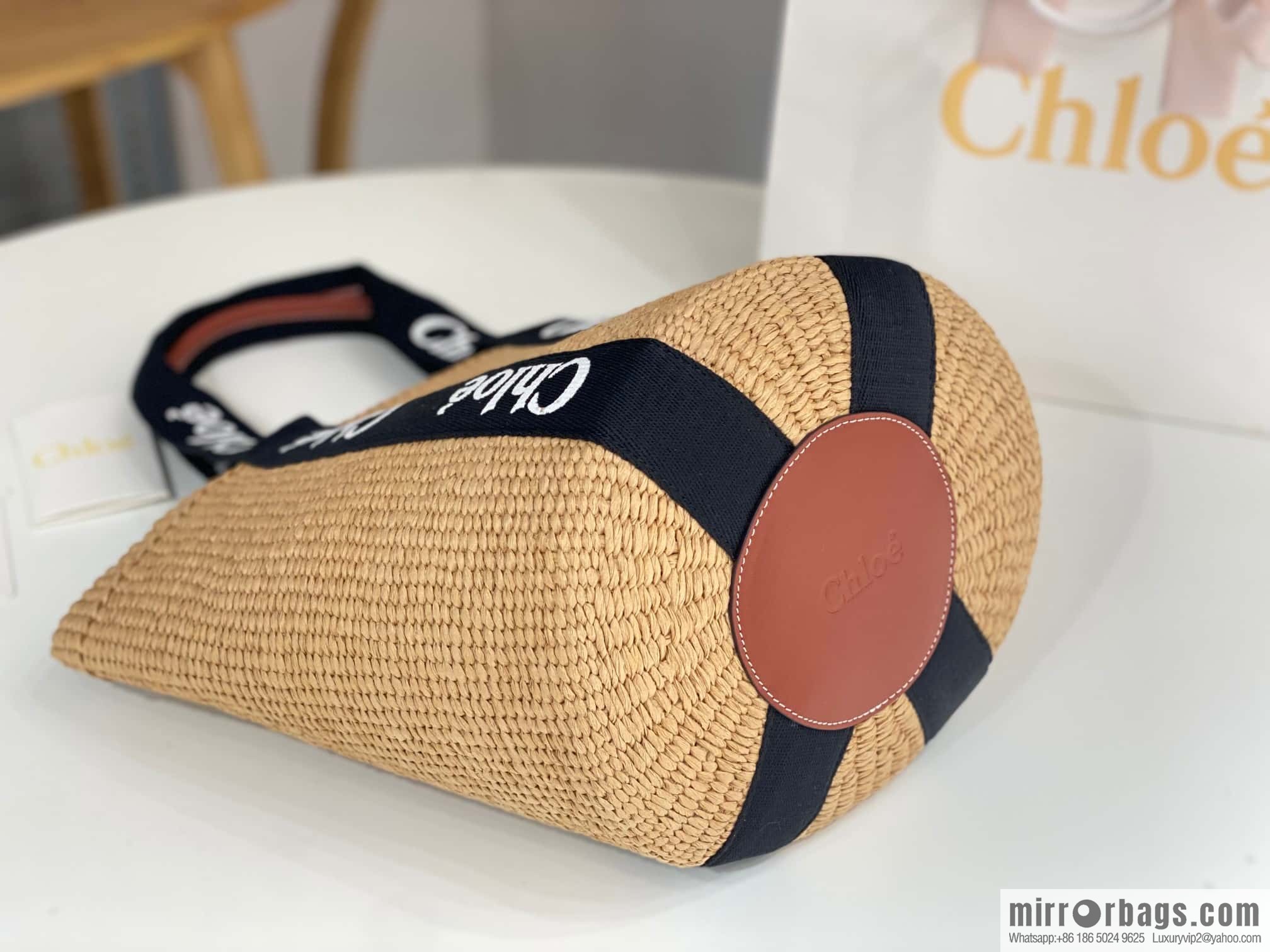 Chloe woody large straw bag~ panda color scheme 🐼 48CM
