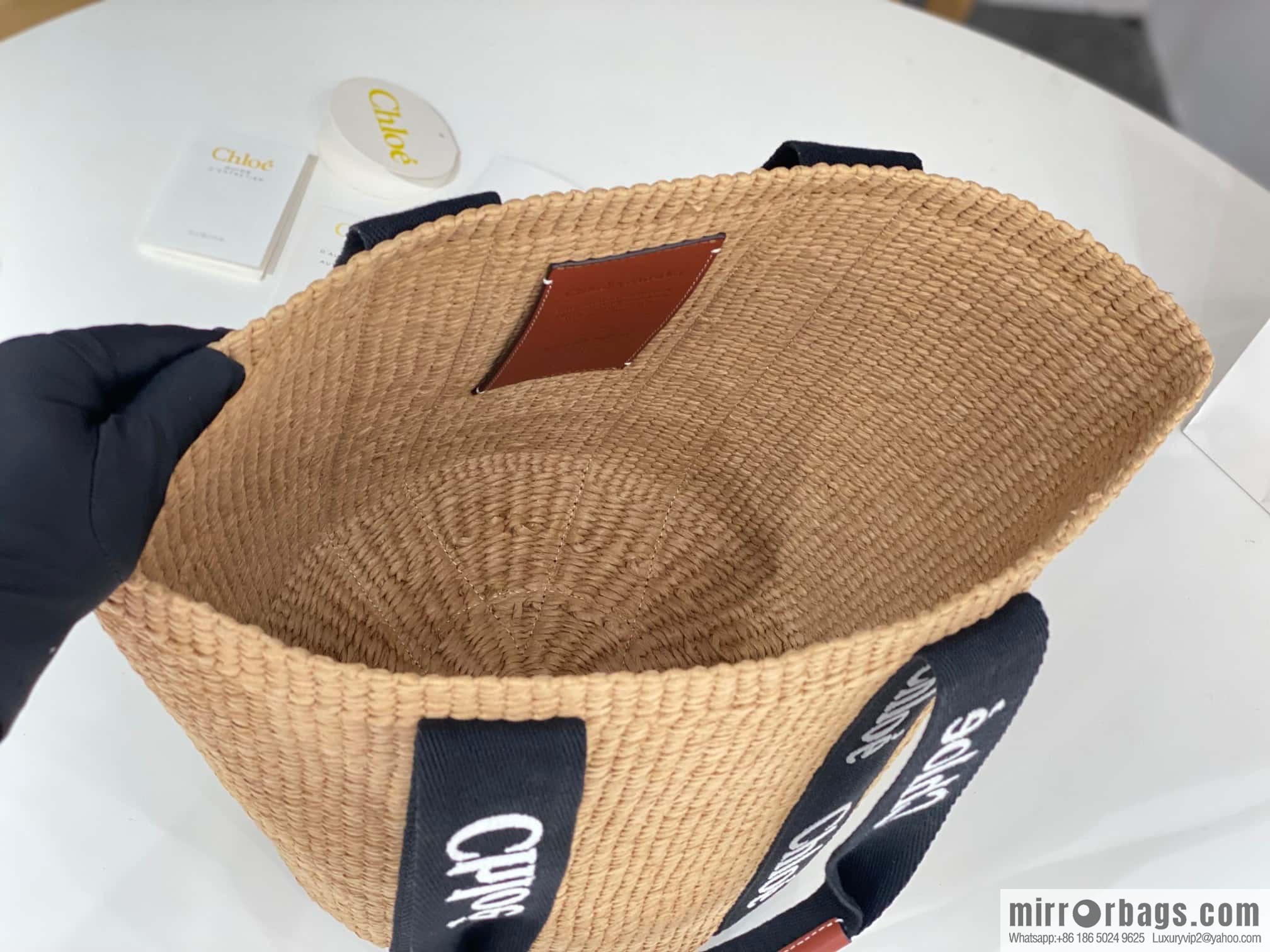 Chloe woody large straw bag~ panda color scheme 🐼 48CM