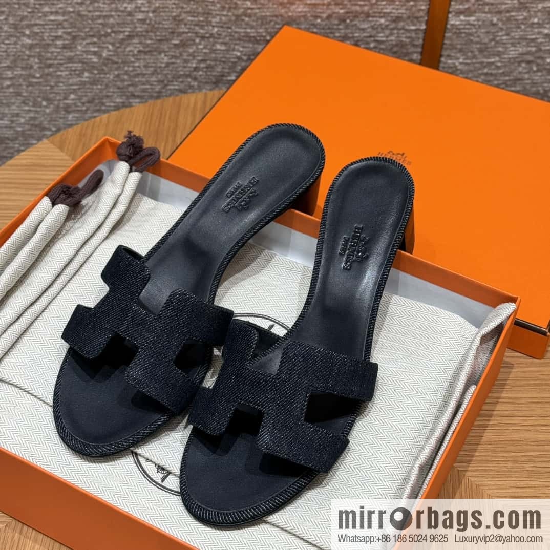 Hermès' latest popular denim high heels