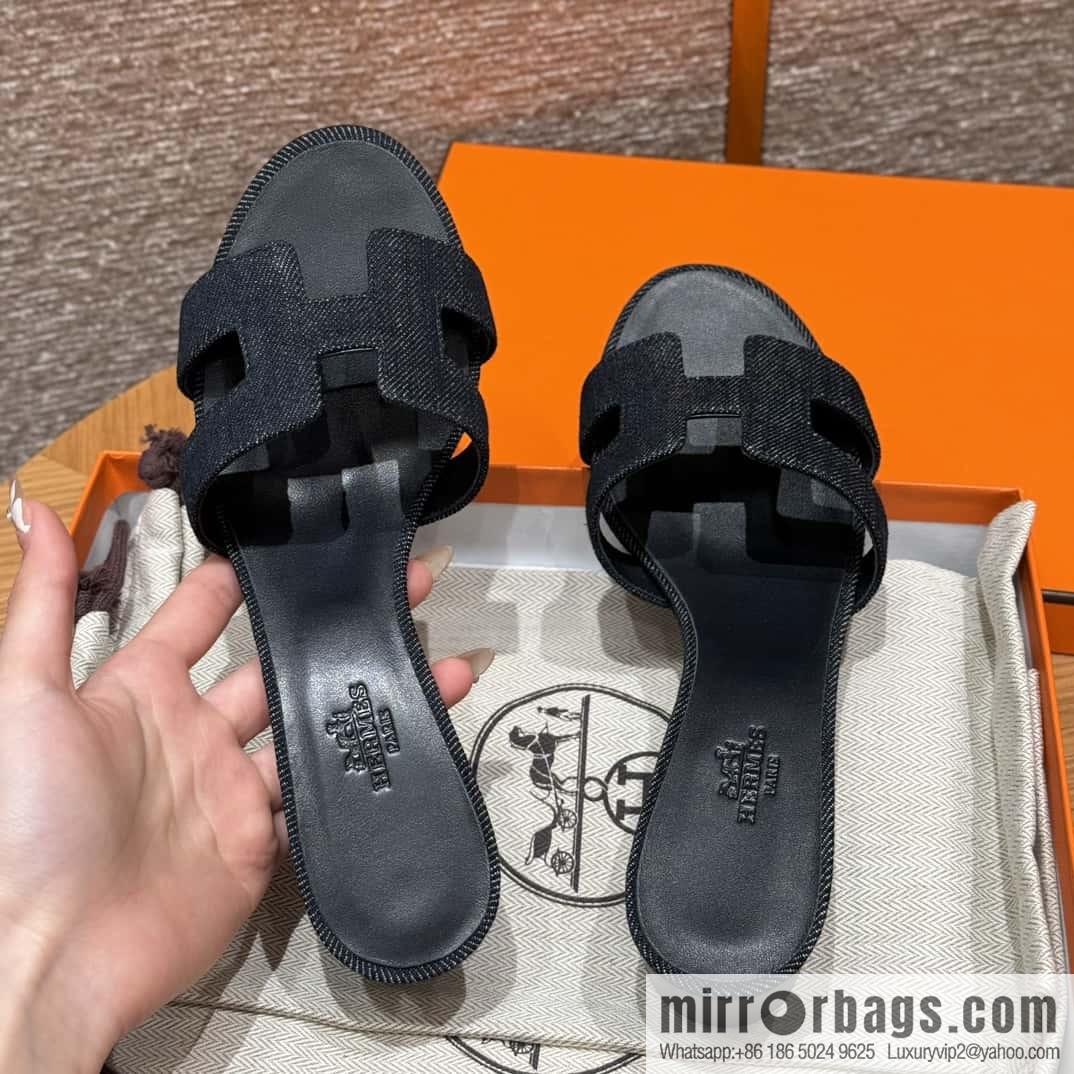 Hermès' latest popular denim high heels