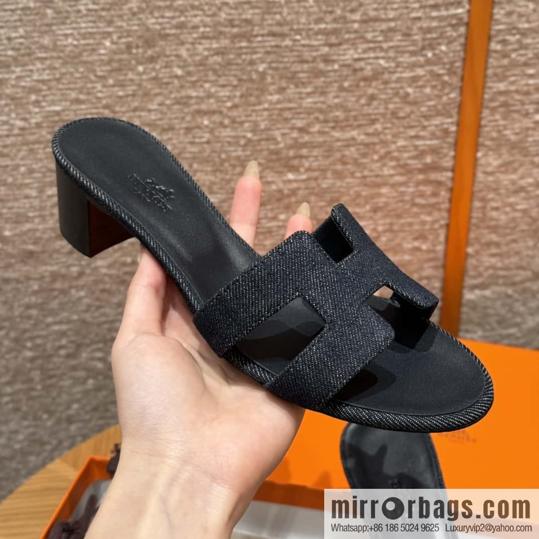 Hermès' latest popular denim high heels