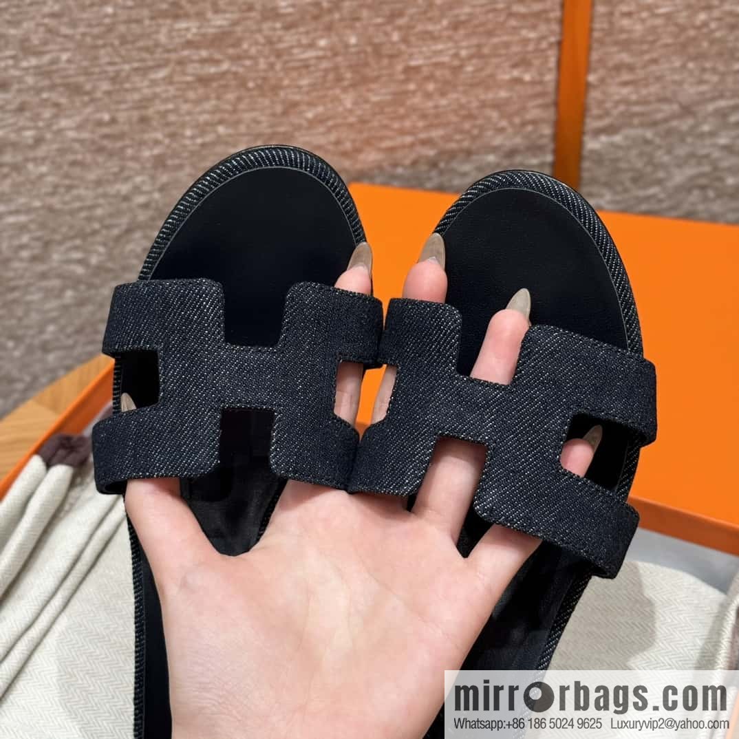 Hermès' latest popular denim high heels