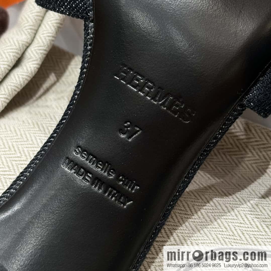 Hermès' latest popular denim high heels