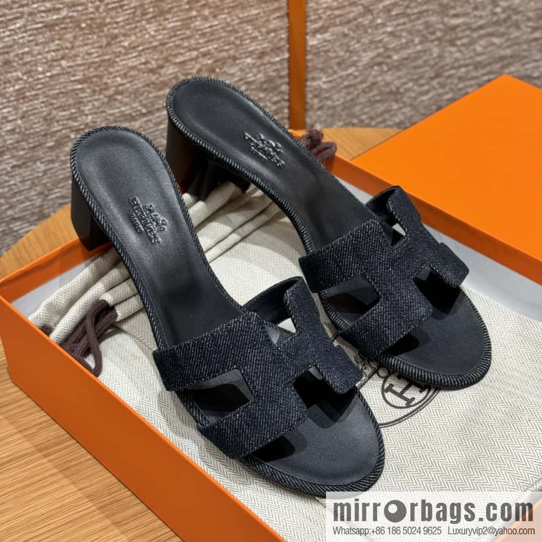Hermès' latest popular denim high heels