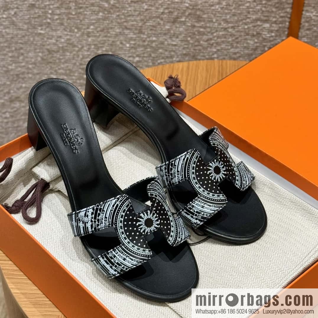 Hermès H's new printed high-heeled sandals