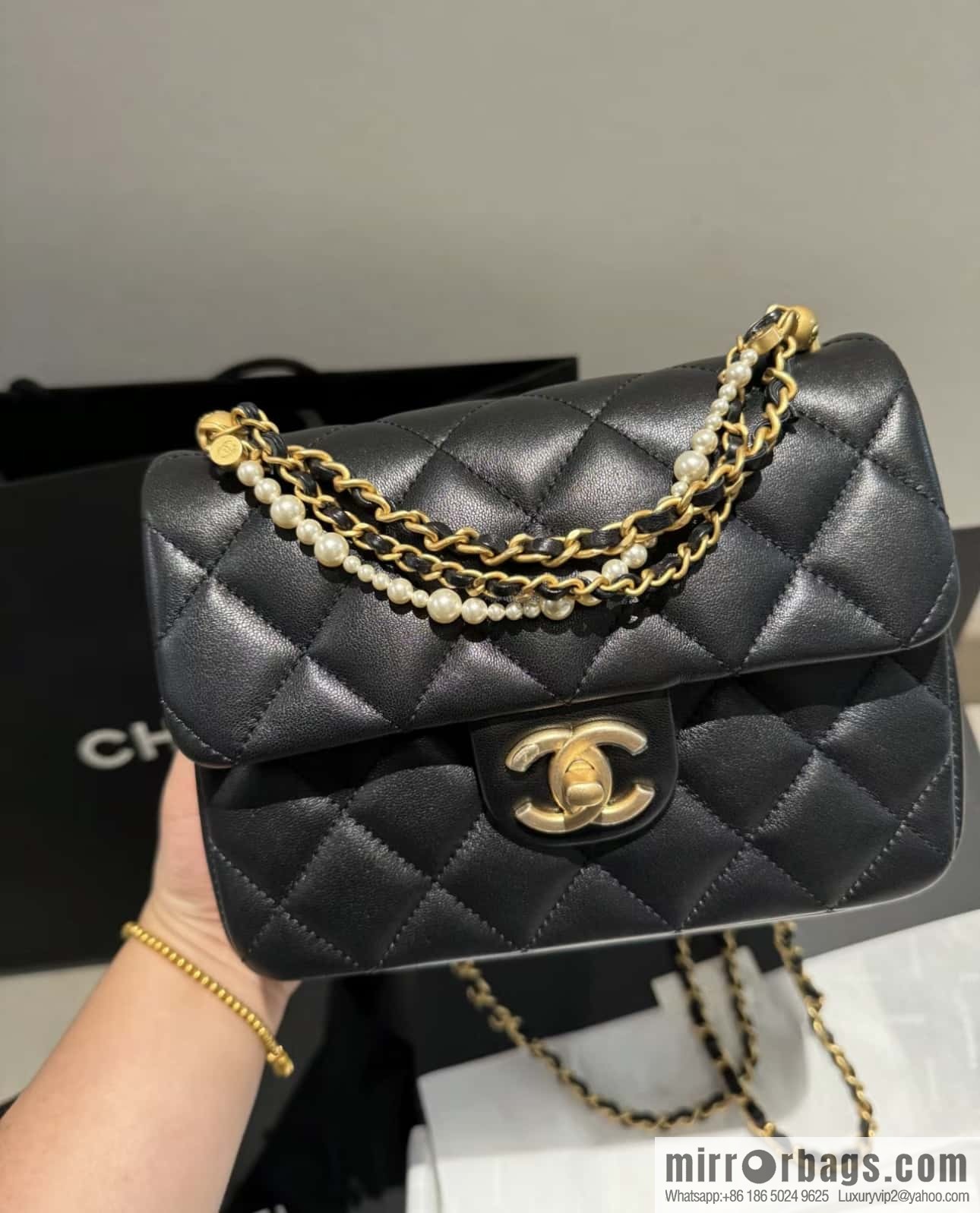 CHANEL 24P Spring and Summer Preview Series Limited Edition Pearl Large Square Fatty AS4384