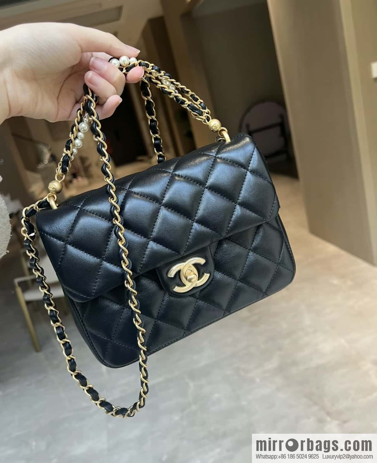 CHANEL 24P Spring and Summer Preview Series Limited Edition Pearl Large Square Fatty AS4384