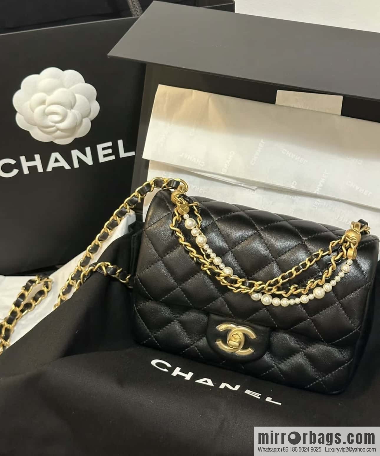 CHANEL 24P Spring and Summer Preview Series Limited Edition Pearl Large Square Fatty AS4384