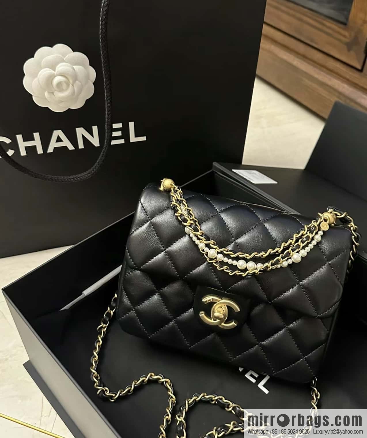 CHANEL 24P Spring and Summer Preview Series Limited Edition Pearl Large Square Fatty AS4384