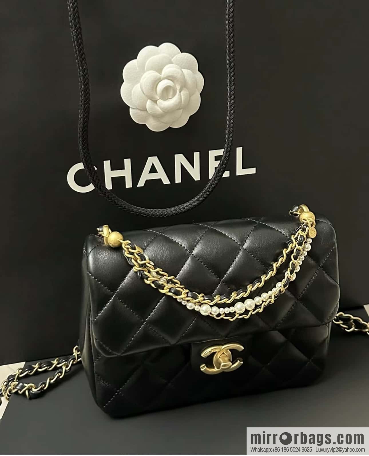 CHANEL 24P Spring and Summer Preview Series Limited Edition Pearl Large Square Fatty AS4384