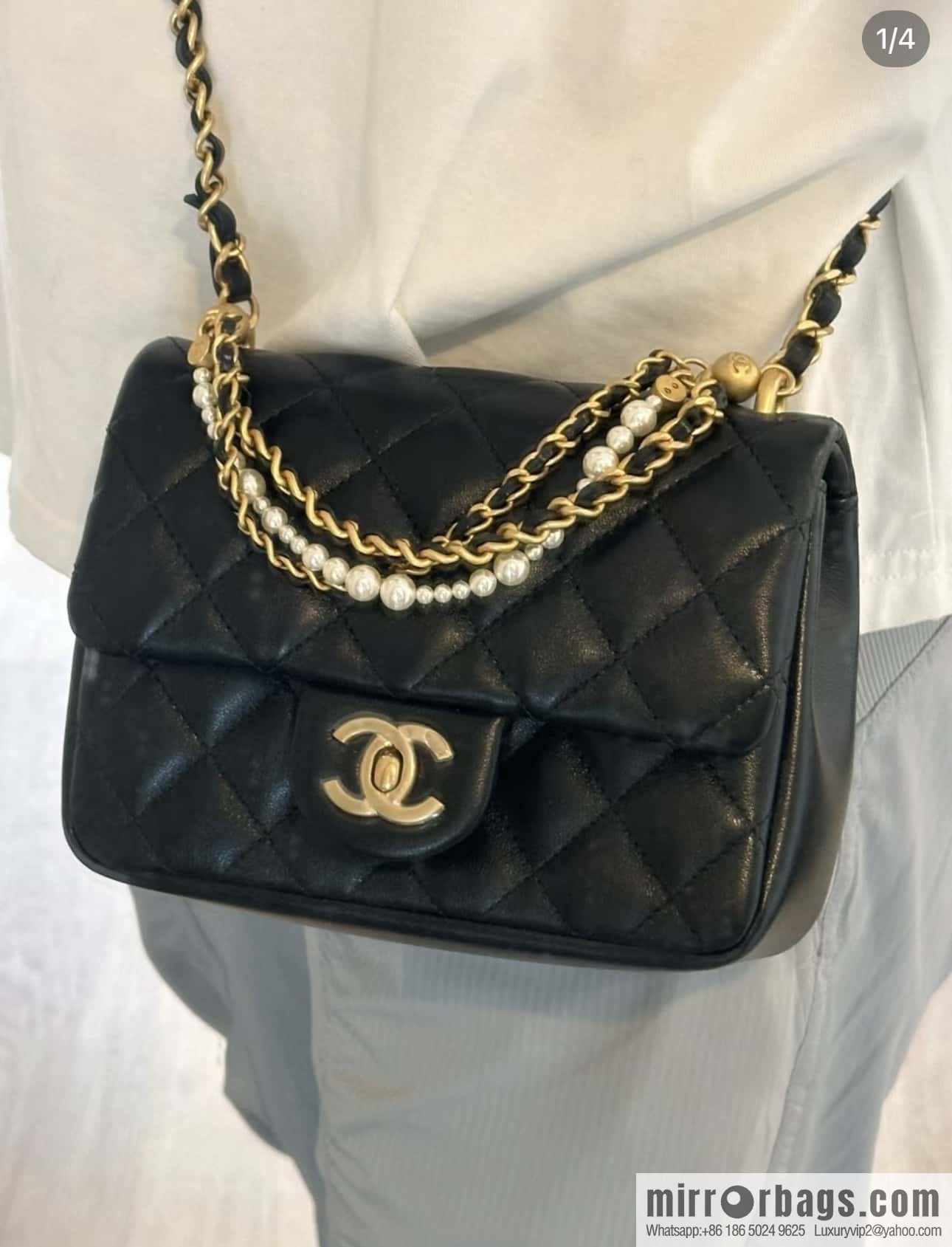 CHANEL 24P Spring and Summer Preview Series Limited Edition Pearl Large Square Fatty AS4384
