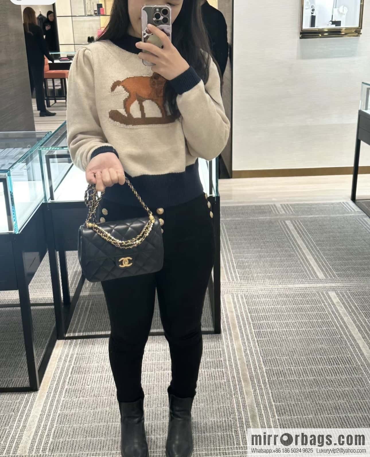 CHANEL 24P Spring and Summer Preview Series Limited Edition Pearl Large Square Fatty AS4384